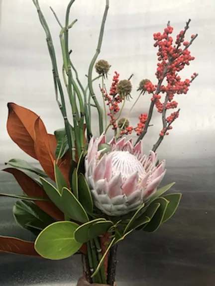 Kingly - Small $75  Medium $95  Large $130  X-Large $200     Due to seasonal availability and varying size options, your bouquet may appear differently that photographed. For your reference, the bouquet pictured here is large.  Bouquet will be delivered approximately as pictured.