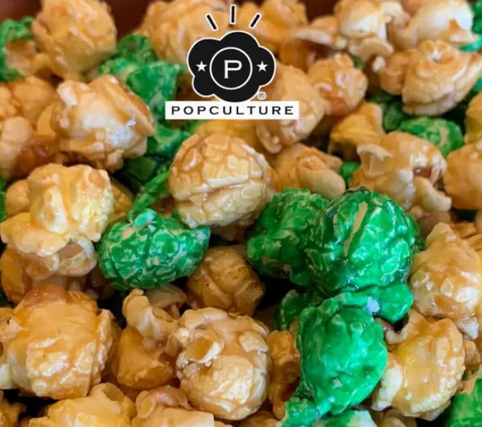 CARMEL APPLE GOURMET POCORN - Mix of our Caramel and Green Apple popcorn. Classic, handcrafted caramel--not from a powder mix!