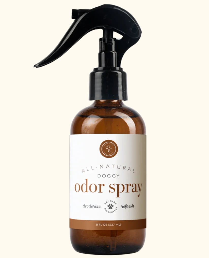 Doggy Odor Spray - 8 Oz - This gentle, yet effective spray safely deodorizes your canine companion and can also be used to freshen their beds, crates, and blankets, leaving a clean scent of 100% pure, therapeutic grade essential oils orange and eucalyptus.