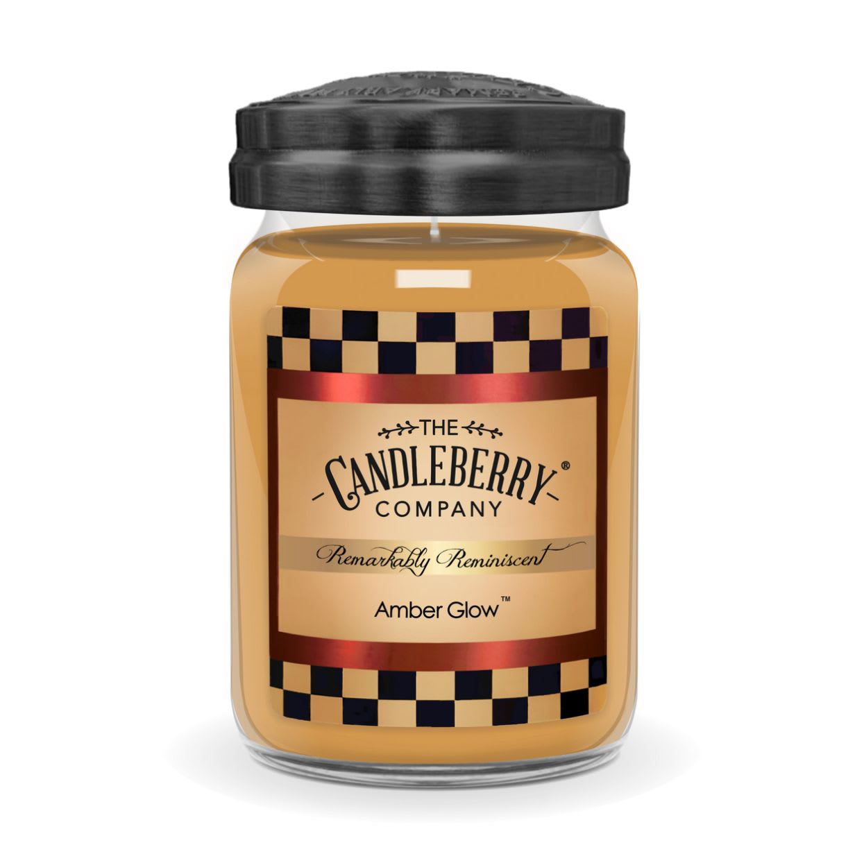 Amber Glow™, Large Jar Candle -- Candleberry Candle Co. - Vanilla cashmere blends seamlessly with eucalyptus and pink pepper. Amberwood and mahogany ground the fragrance in warmth.   Scent Notes: Top: Eucalyptus, Fir Needle, Pink Pepper Middle: Warm Cashmere, Vanilla Blossom Base: Amber, Cinnamon Bark, Mahogany  Product Details: Burn Time: 135-155 hours Wax Info: Soy Blend Wicks: Single wick - 100% lead-free Produced: Proudly Made in the USA Formula: Made with Advanced Fragrance Technology, Highly Scented, Clean burning