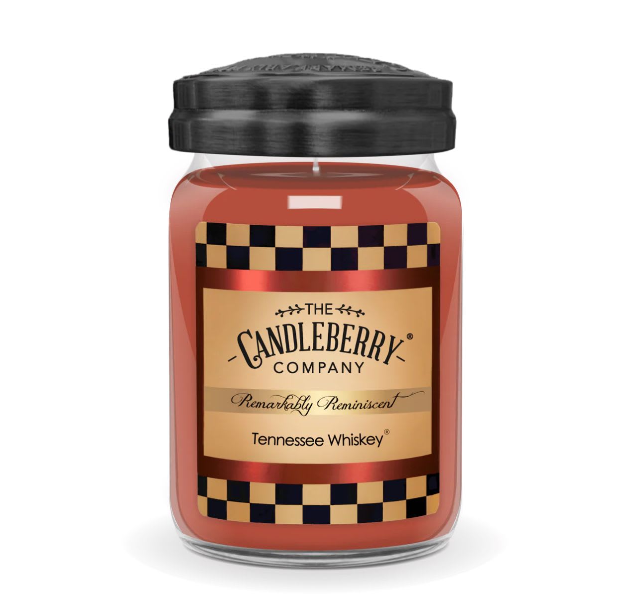 Tennessee Whiskey™, Large Jar Candle -- Candleberry Candle Co. - Good old Tennessee Whiskey- sister to Kentucky Bourbon. Candleberry's Tennessee Whiskey smells just like the real thing. While similar to Kentucky Bourbon, this scented candle adds a little more rugged flavor and spice.  Scent Notes: Top: Whiskey, Cinnamon, Allspice Middle: Praline, Citrus Zest, Pecan Base: Bourbon, Vanilla  Product Details: Burn Time: 135-155 hours Wax Info: Soy Blend Wicks: Single wick - 100% lead-free Produced: Proudly Made in the USA Formula: Made with Advanced Fragrance Technology, Highly Scented, Clean burning