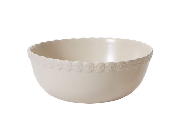CALAVERA: FLORAL ARRANGEMENT CALAVERA: FLORAL ARRANGEMENT - Lush mound of seasonal floral and greenery in our CALAVERA BOWL. Vase Dimensions: 9.75 x 4.25