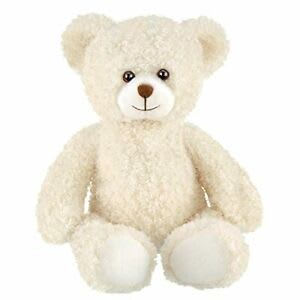 Brody the Teddy Bear (DL) - Brody TEDDY BEAR: Classically cute 16&quot; tall cream plush stuffed animal teddy bear with soft fur and hand stitched nose, surface washable!