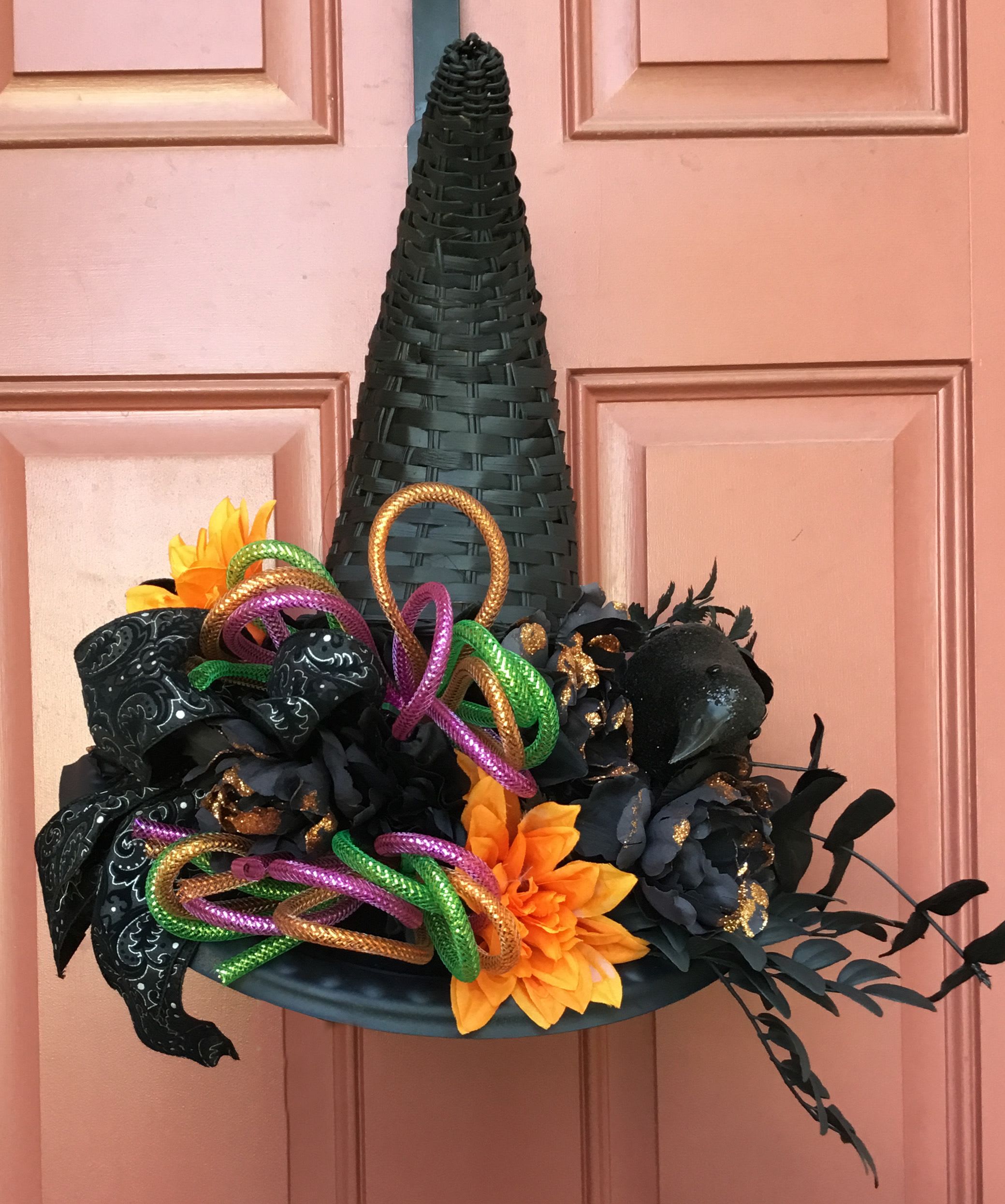 Witch's Hat Door Hanger - Cute Witch's Hat Door Hanger. Each one is different and Unique.