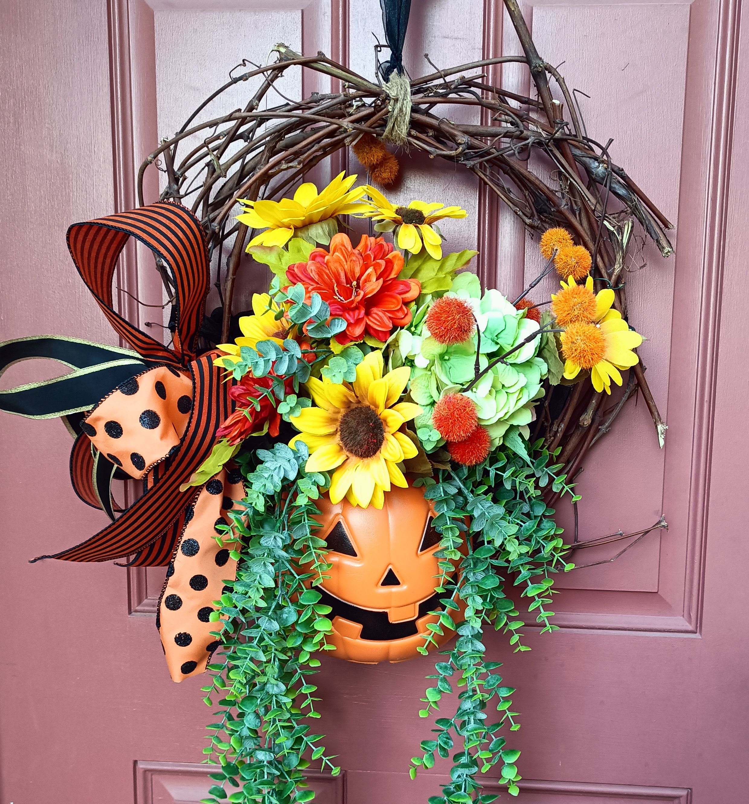Jack O Lantern Door Hanger Jack O Lantern Door Hanger - Cute Halloween Wreath