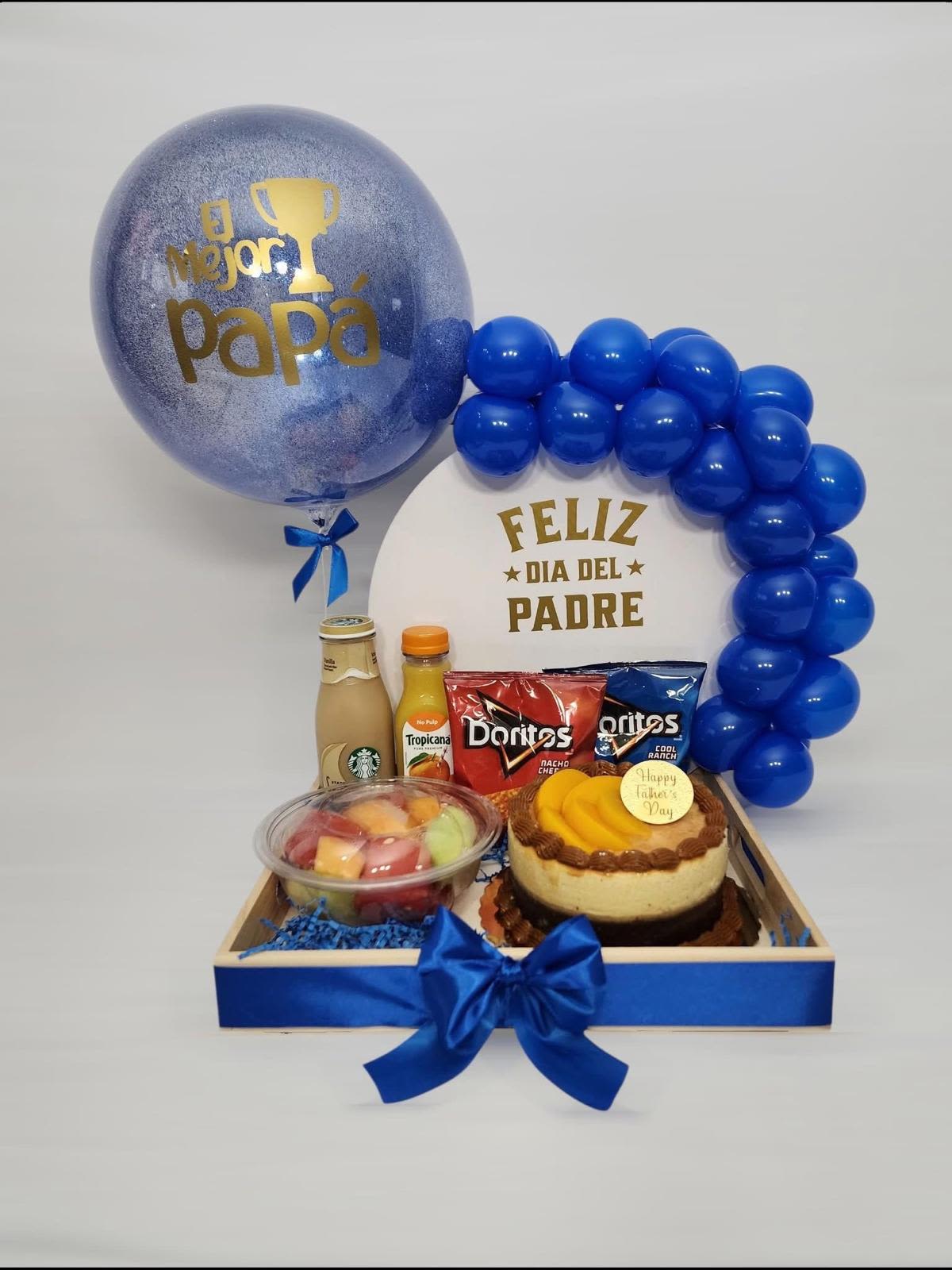 Desayuno sorpresa para caballero - Desayuno sorpresa elaborado con pastel, enswalada de frutas, jugo de naranja, cafe y chips 48 horas de apartado