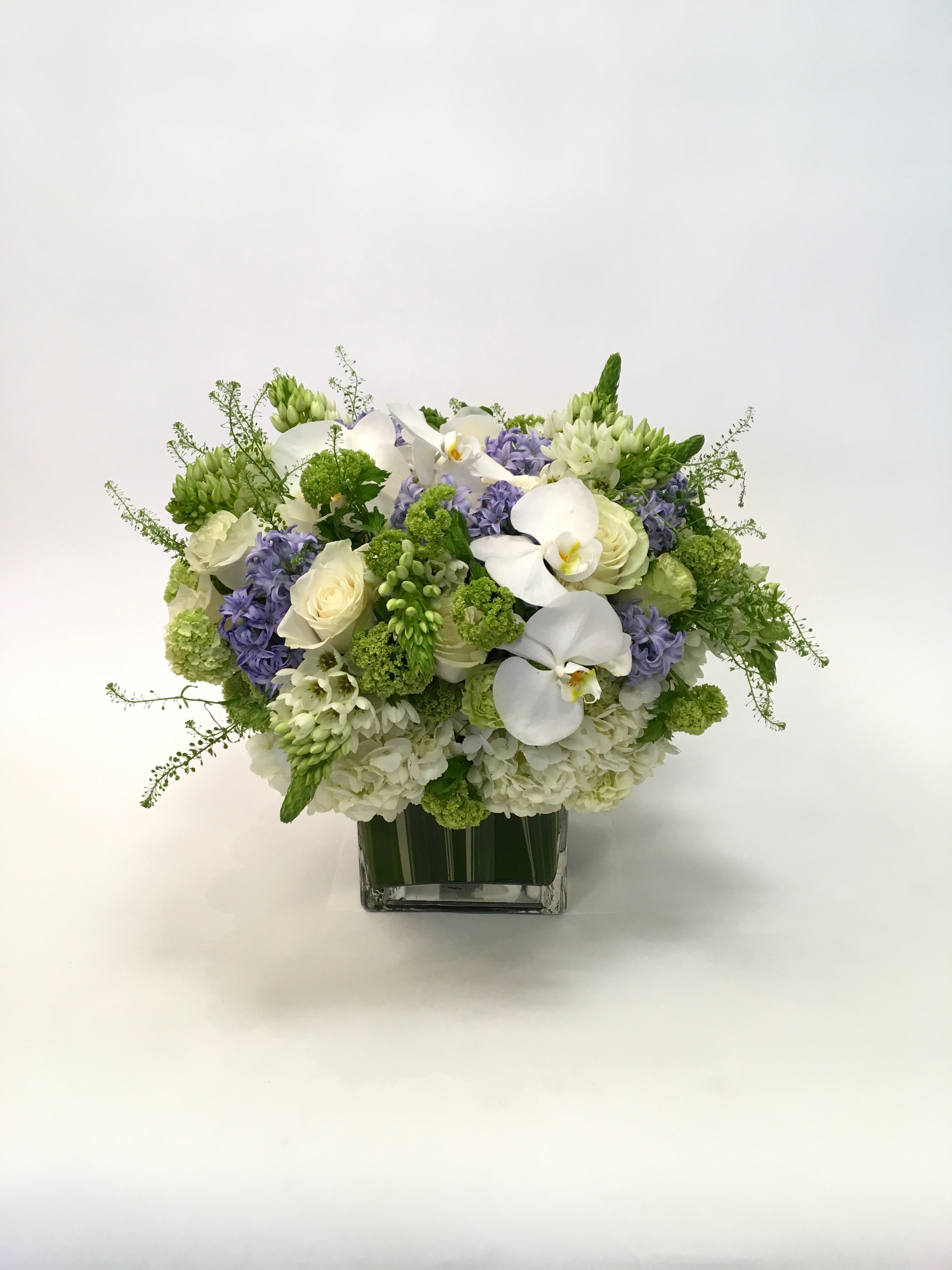 Dreamy - Hydrangeas,  Roses, Phalaenopsis Orchids, Hyacinth, Star of Bethlehem , Vibranium,