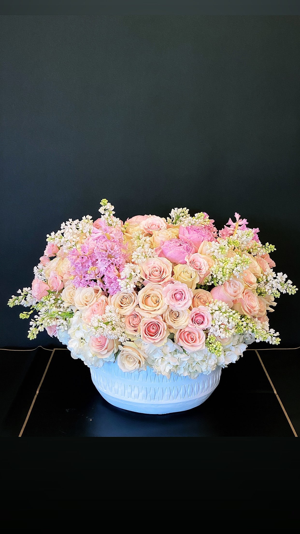 French Affair - Peonies, Roses, Spray Roses, Hyacinth &amp; 