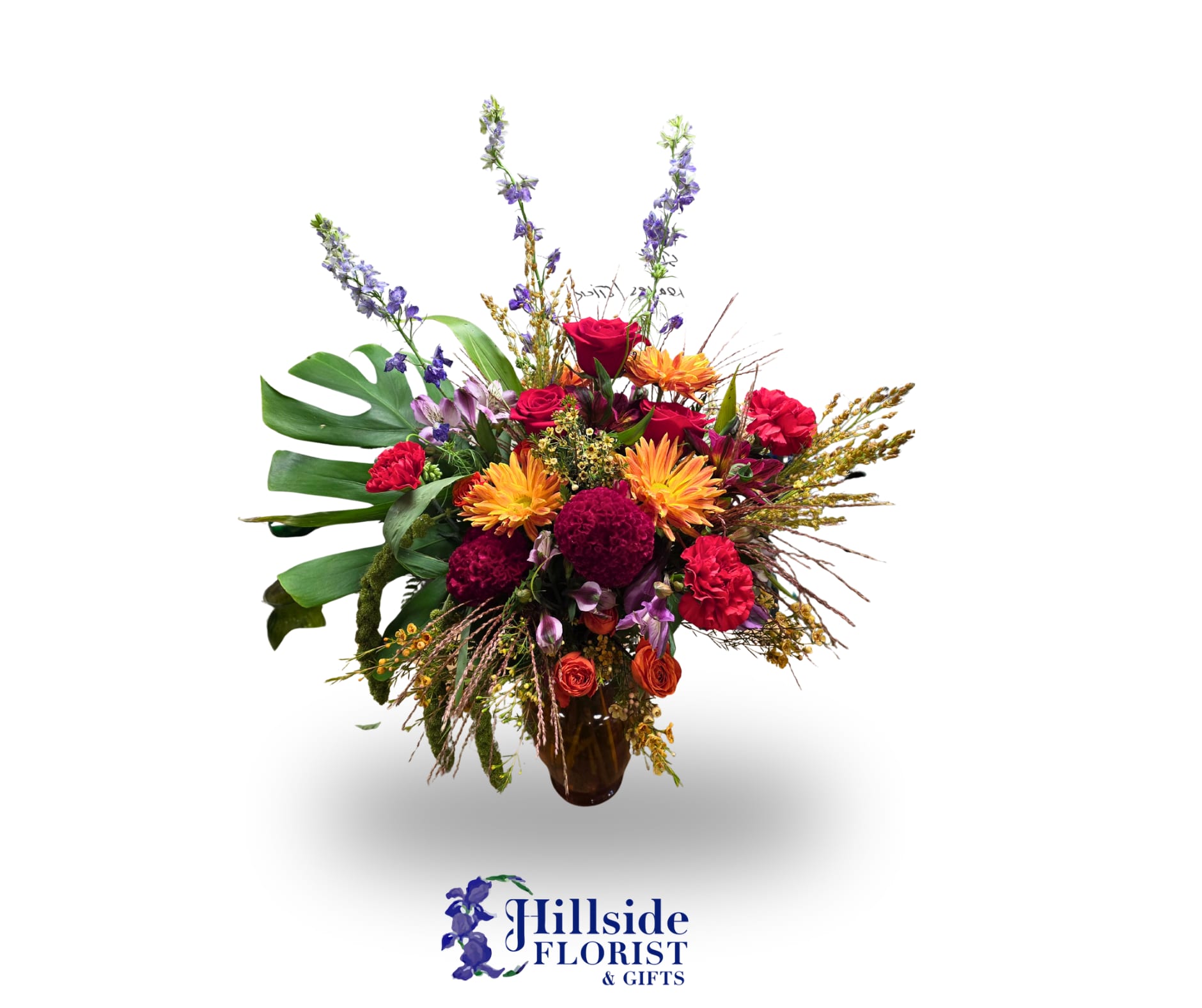 Harvest Rise - This is a beautiful fall arrangement, the colors are stunning. Perfect for anniversaries, birthdays, congrats and more! This mix of fall colors and flowers is amazing!   LOCAL DELIVERY ONLY 