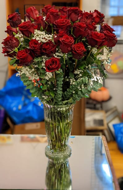 Rose Extravagance  - This is for when you want to send ALL the Roses, 48 red roses. *Be aware that due to a global flower shortage not all colors are going to be the same as pictured*