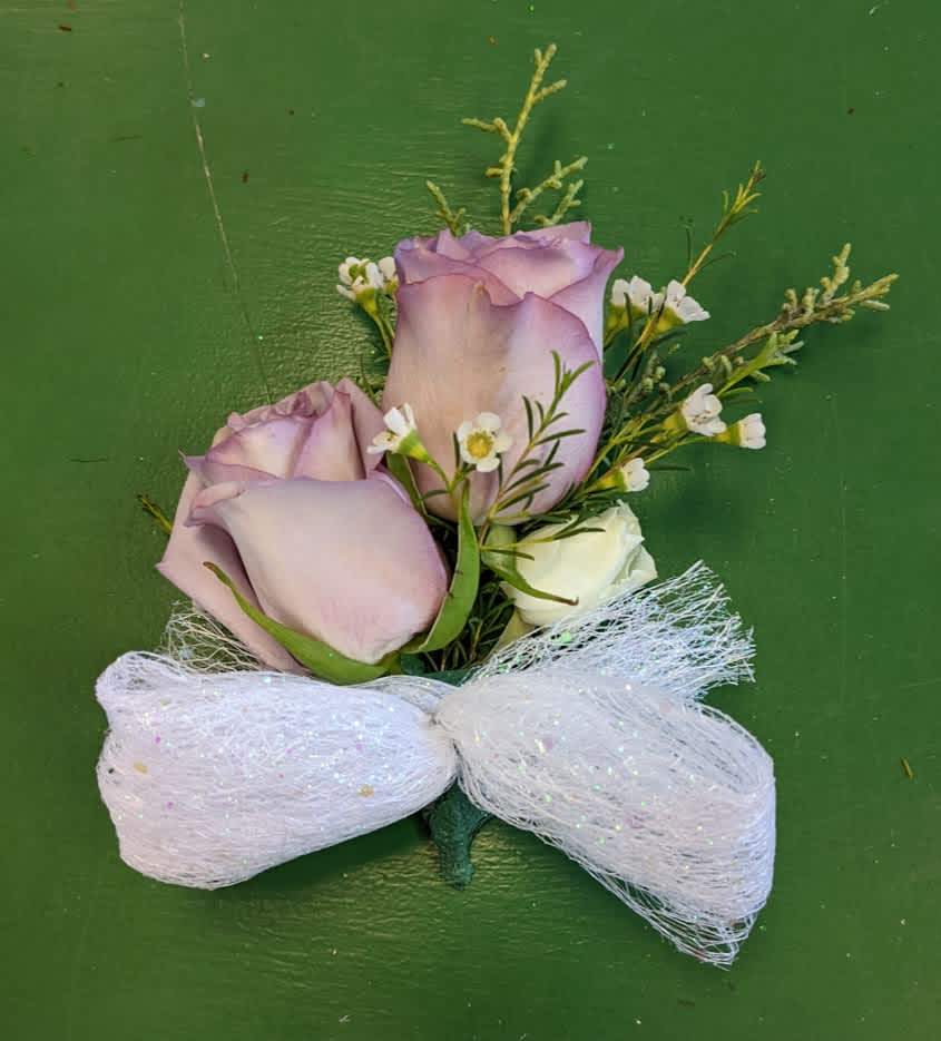 Corsage (Please tell us the colors desired in notes) Corsage (Please tell us the colors desired in notes) - Wristlet corsage for any event! Given time we can match almost any color.  Once you add the item to your cart, then you can select the date you would like to pick up and specify the colors you would like incorporated.