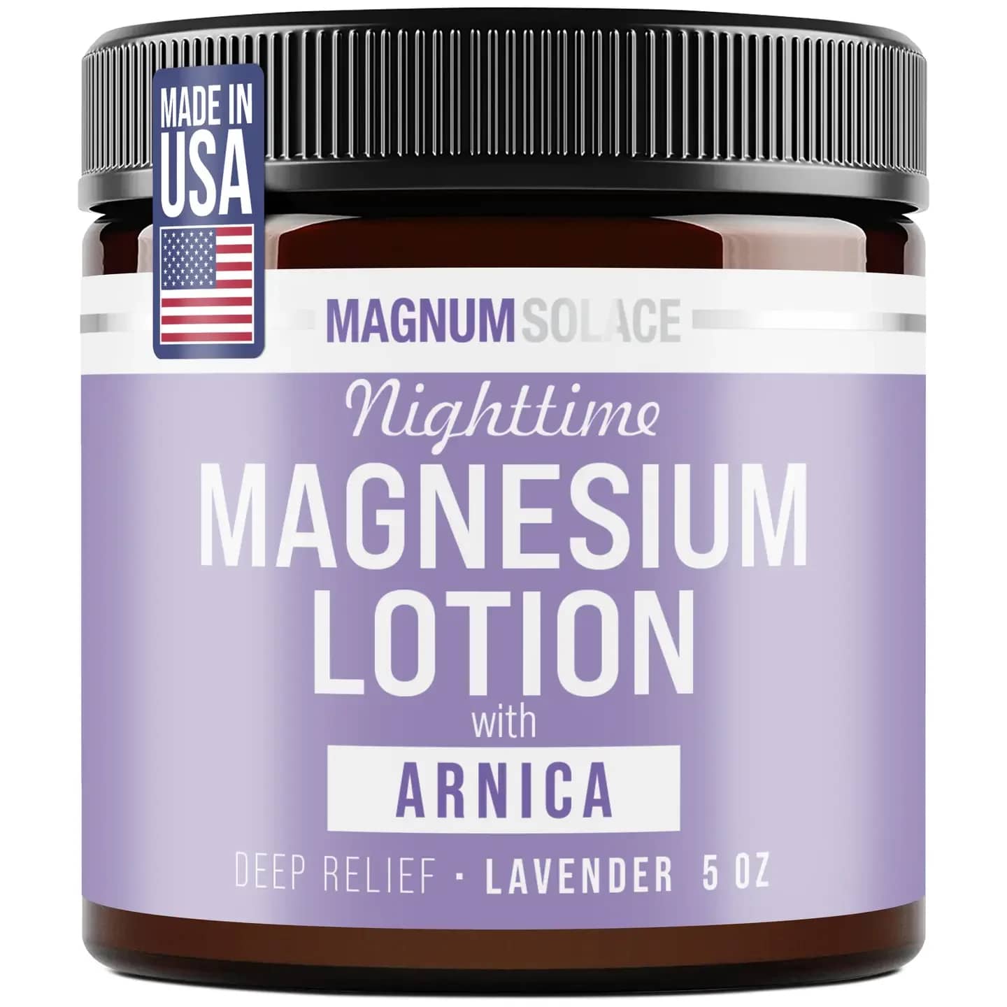 Magnum Solace Magnesium Lotion Lavender Scent Magnum Solace Magnesium Lotion Lavender Scent - The perfect recovery & relaxation gift! Whether it’s for a loved one dealing with muscle tension, joint discomfort, or simply someone who needs a moment of calm after a long day — our Magnesium + Arnica Body Cream makes a thoughtful, natural way to support daily wellness. NATURALLY EASE TIGHTNESS & DISCOMFORT – Infused with magnesium and the time-honored power of Arnica, this cream is ideal for relaxing overworked muscles and supporting joint comfort after activity or daily stress. IDEAL FOR EVENING WIND-DOWN – Apply before bedtime to help your body unwind and recharge for the day ahead. SILKY, FAST-ABSORBING TEXTURE – Goes on smooth and absorbs quickly without any sticky residue. CLEAN INGREDIENTS, FAMILY FORMULATED IN THE USA – Crafted with gentle, natural ingredients — including organic essential oils like eucalyptus and ginger — this formula was originally created for our family, and now we’re proud to share it with you.