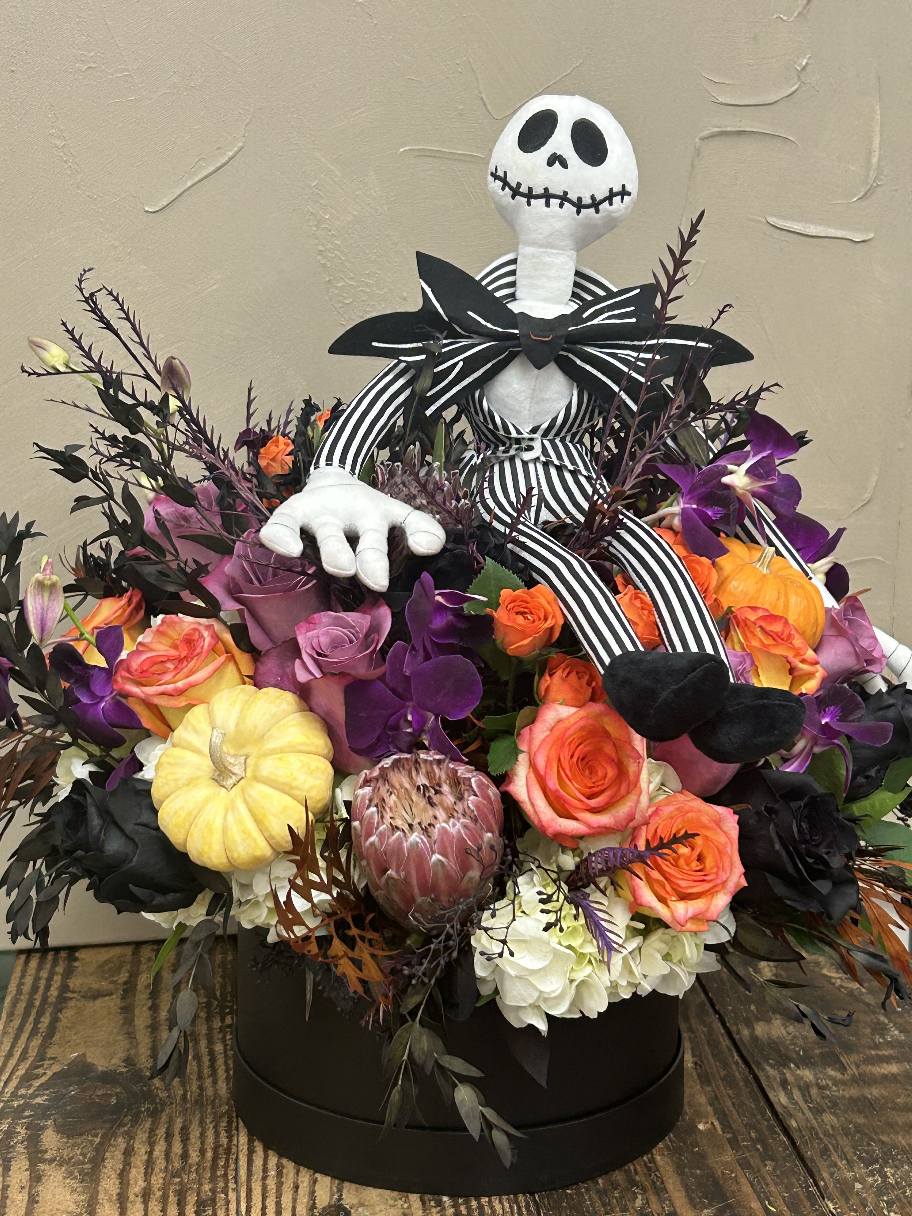 Jack’s Spooky Box Jack’s Spooky Box - Modern flower arrangements in an elegant box.