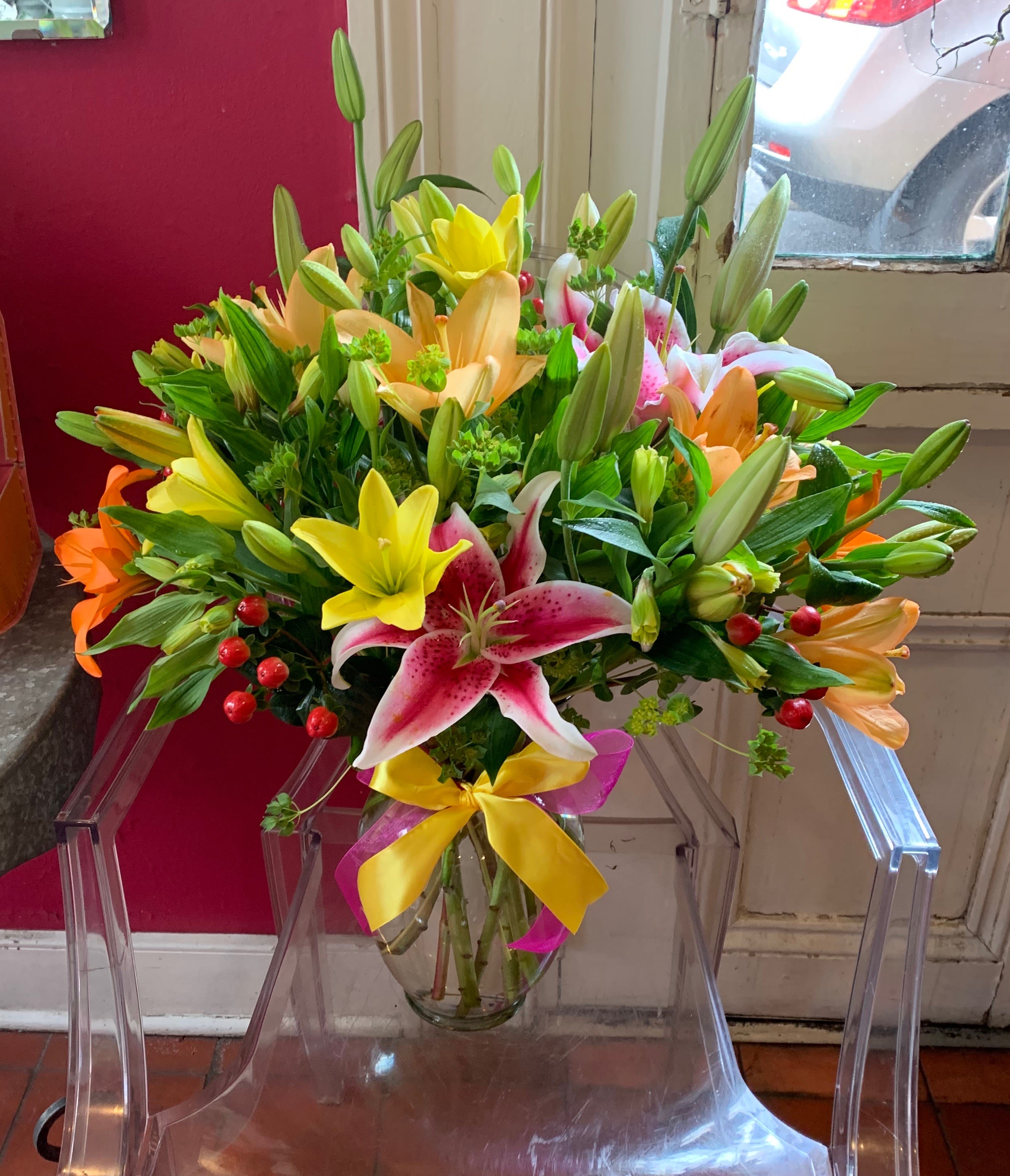 The Betty The Betty - Mix of five different lily varieties. If she likes lily's this one is for you!