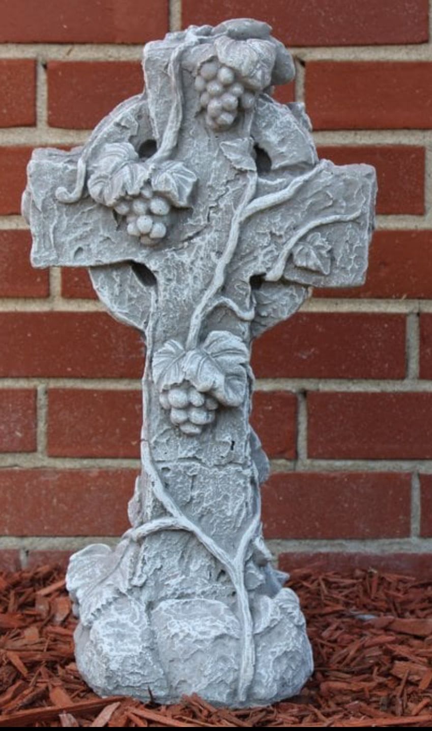 Grapevine Cross Statue Grapevine Cross Statue - A lovely cross with vines to decorate a yard.