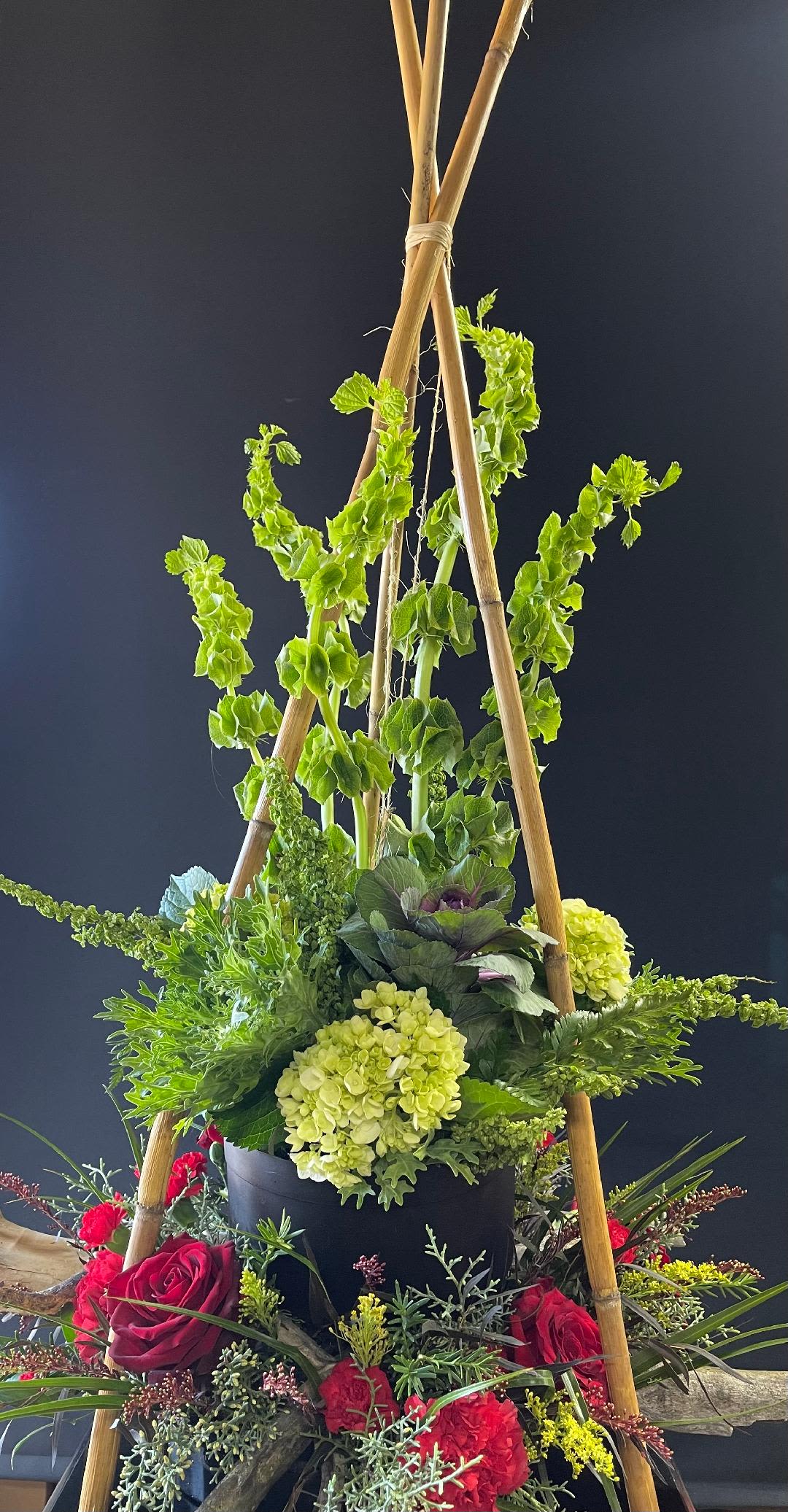 Witches Brew Witches Brew - This fun, creative floral display will wow your guests at your fall/ Halloween party. The cauldron hangs over a toasty floral fire from a bamboo tripod.