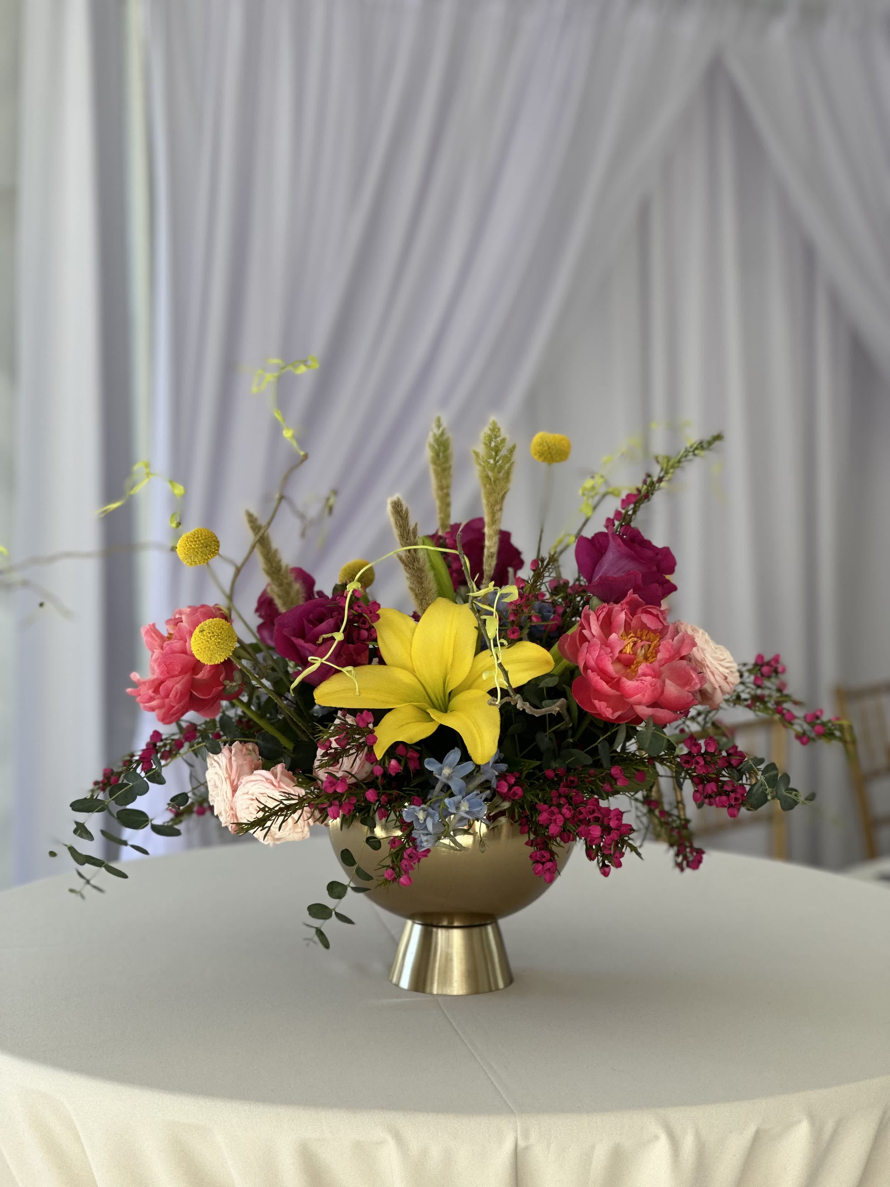 I’m thinking about you  I’m thinking about you  - Say it with flowers this gorgeous bouquet will surely make anyone’s day with the bold and vibrant colors of mixed variety of flowers. We have same-day delivery give us a call.