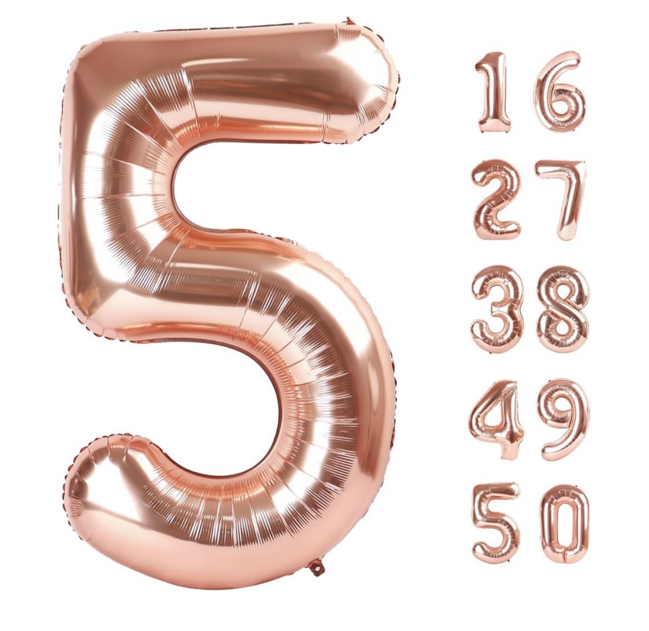 Balloon pink gold  0-9 - Balloon pink gold  0-9 40 inch