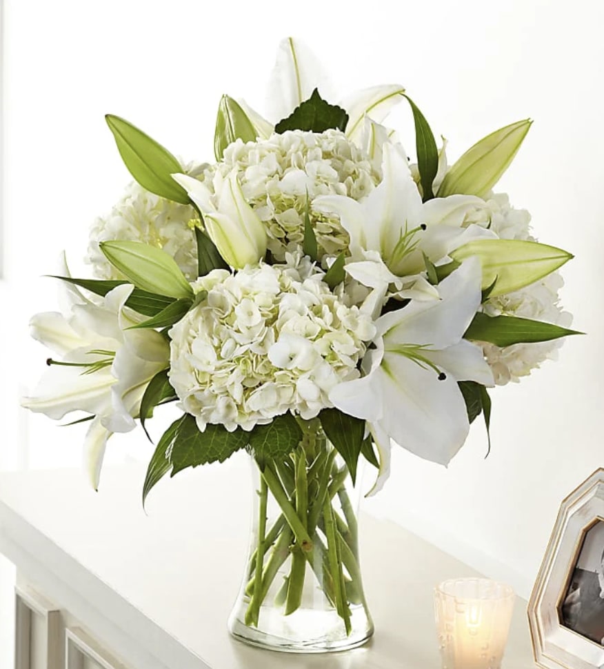 Peaceful Moments - A white bouquet to show your love