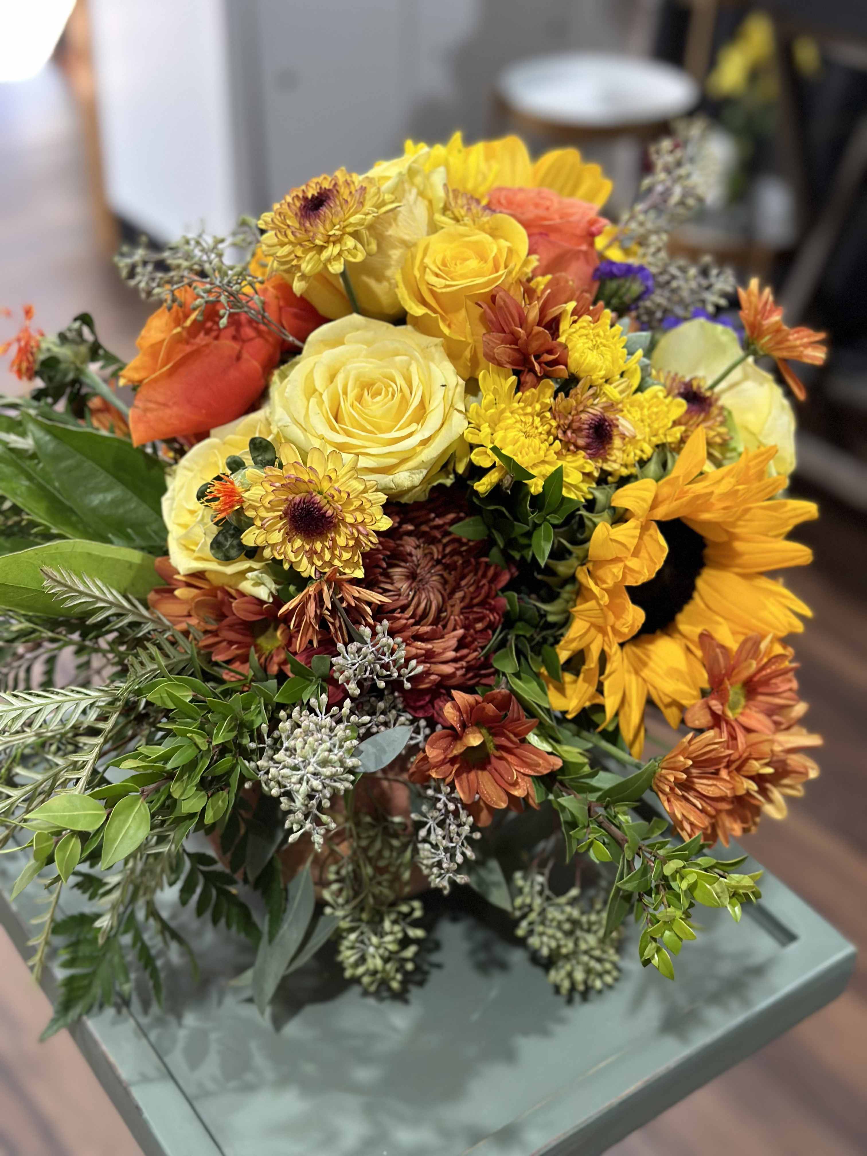 Fall Harvest - Fall colored arrangement 