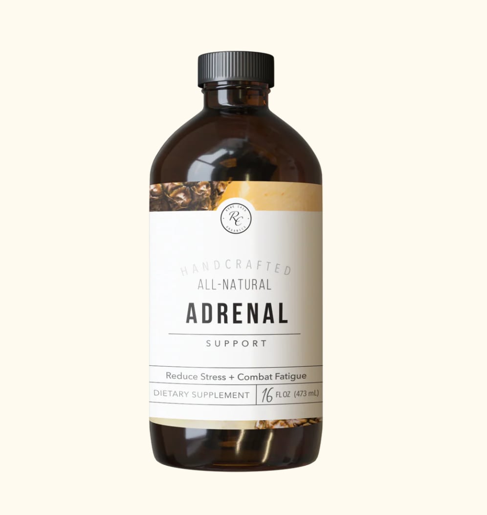 Adrenal Support | 16 Oz Adrenal Support | 16 Oz - This powerhouse tonic was formulated to improve adrenal function and combat adrenal fatigue while gently supporting the entire endocrine system. Symptoms of adrenal fatigue can include sluggishness, lack of focus, low energy, and imbalanced mood. We included ingredients that can help combat fatigue, lower cortisol, increase focus, and alleviate stress. Since this product can help the body and mind to become more alert and focused, we recommend taking our Adrenal Support earlier in the day, at least before noon, to receive the most benefits and as not to impact sleep. This product is recommended for ages 12 and older. We do not recommend using while pregnant or breastfeeding unless otherwise directed by your trusted healthcare provider