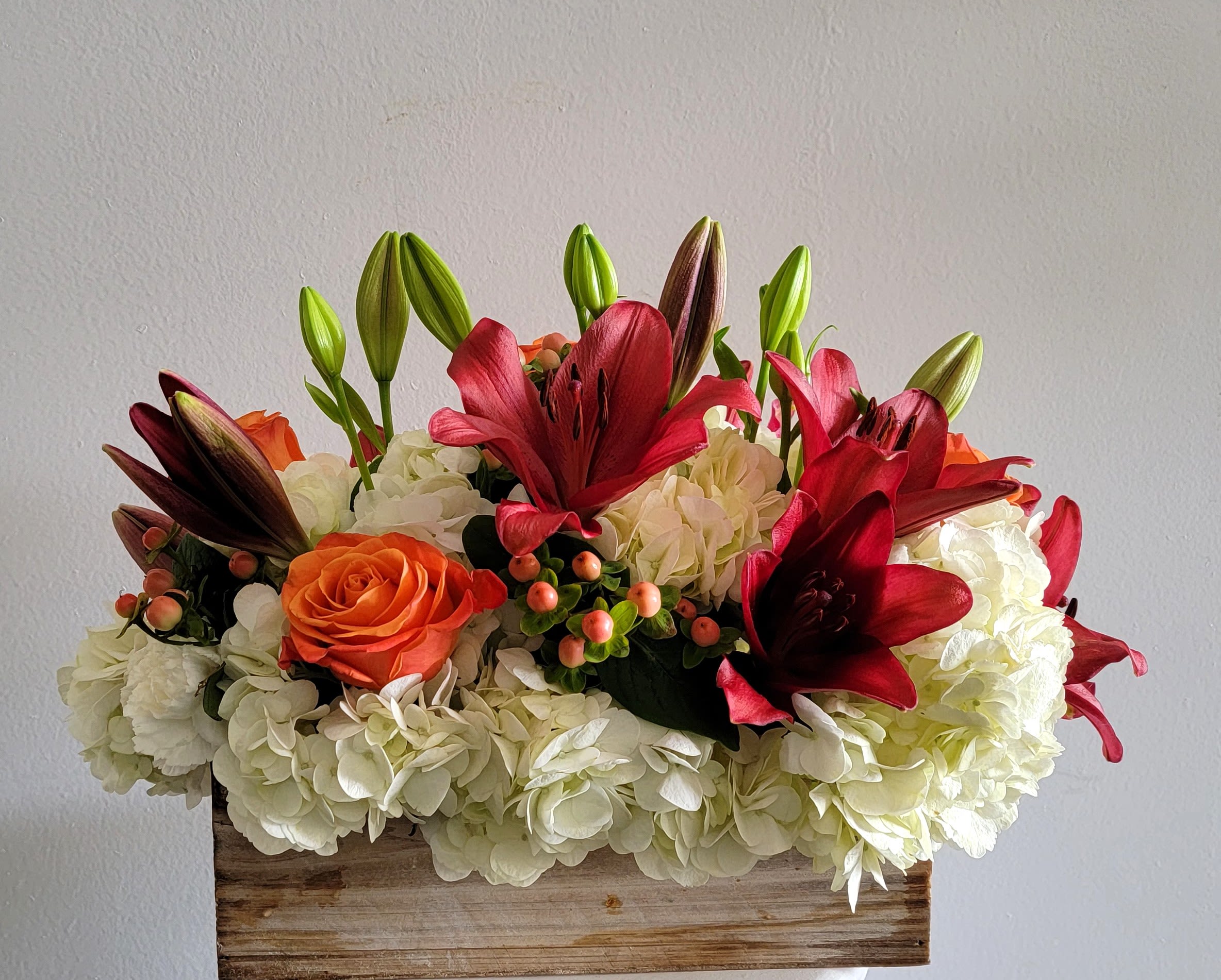 LOVE YOU MORE BY XOCHITL FLOWERS EP LOVE YOU MORE BY XOCHITL FLOWERS EP - Beautiful Rectangular arrangement designed with hydrangeas, lilies and roses