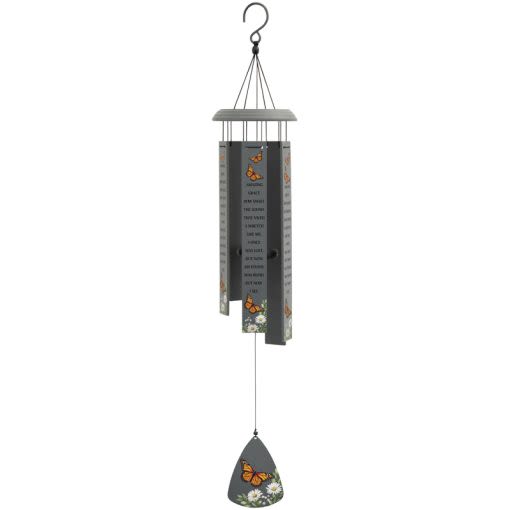 "How Sweet the sound" – Harmony Bar Chime "How Sweet the sound" – Harmony Bar Chime - 32" Harmony Bar chimes are made of aluminum with an industrial cord and an adjustable striker. Chime reads: Amazing grace how sweet the sound that saved a wrench like me. I once was lost, but now am found, was blind, but now I see L: 32" W: 1.50" DIA: 5 3/8"