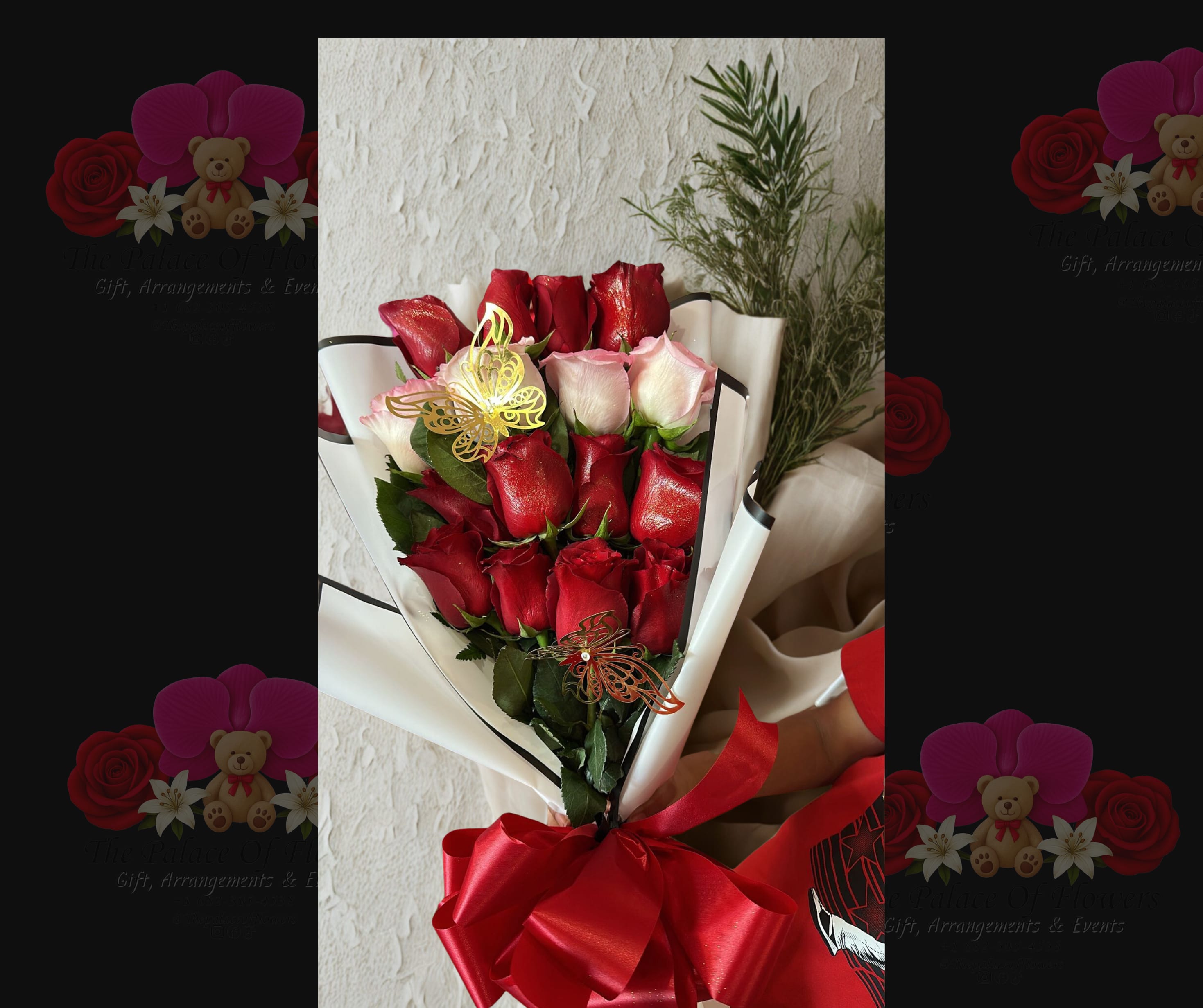 Delicate Love Delicate Love - 16 Roses in shades of pink and red that form a beautiful bouuet perfect for aby occasion.