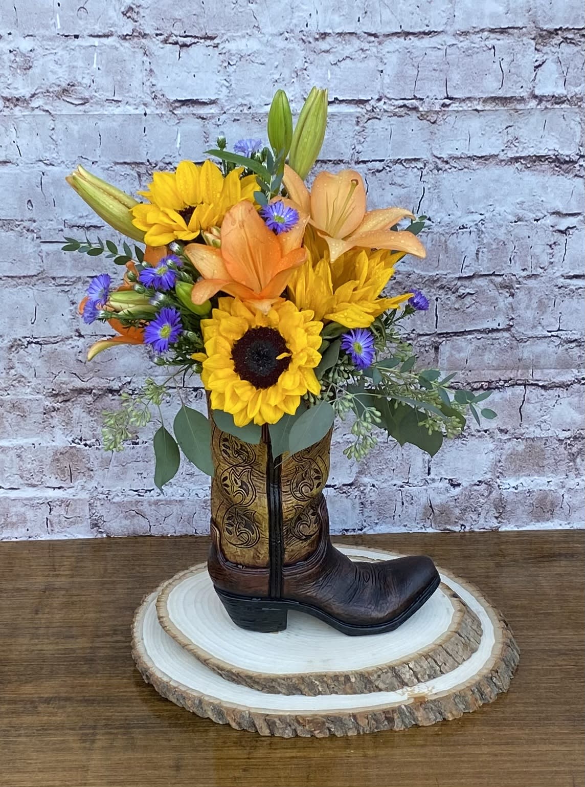 Sunny Lily Boot  Sunny Lily Boot - Lilies and Sunflowers