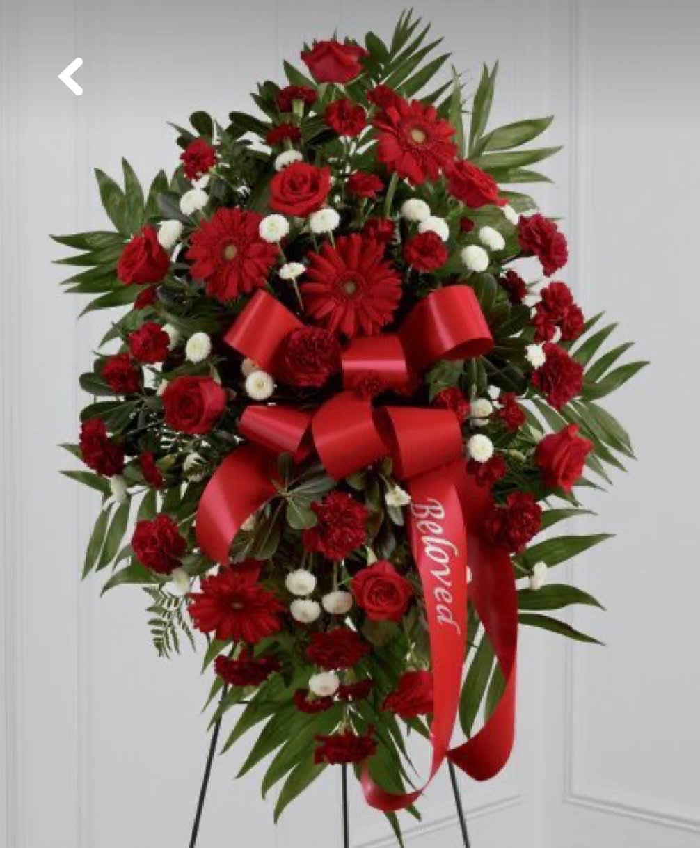 Red and White Standing Spray  Red and White Standing Spray  - .