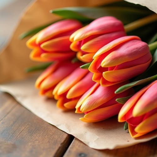 Just Tulips: A Hand-Tied Bouquet for Every Occasion - Celebrate love, elegance, and simplicity with our Just Tulips bouquet. Carefully hand-tied with the freshest, most vibrant tulips in a stunning array of colors, this bouquet is the perfect expression of beauty and grace. Whether you're gifting for Valentine’s Day, a special anniversary, or simply to brighten someone's day, these timeless flowers bring a touch of nature’s elegance into any space.  For an extra special touch, pair your tulips with a handcrafted pottery vase from our very own local potter, Wolftever Creek Pottery. Each piece is uniquely made with love, adding a lasting, personal keepsake that can be cherished year after year. This pottery vase is perfect for displaying fresh flowers through all seasons, creating a cycle of beauty and memories that keep on giving.  Give the gift of simplicity, elegance, and a keepsake that will bloom year after year. Perfect for those who appreciate the timeless charm of tulips and the beauty of locally crafted pottery.