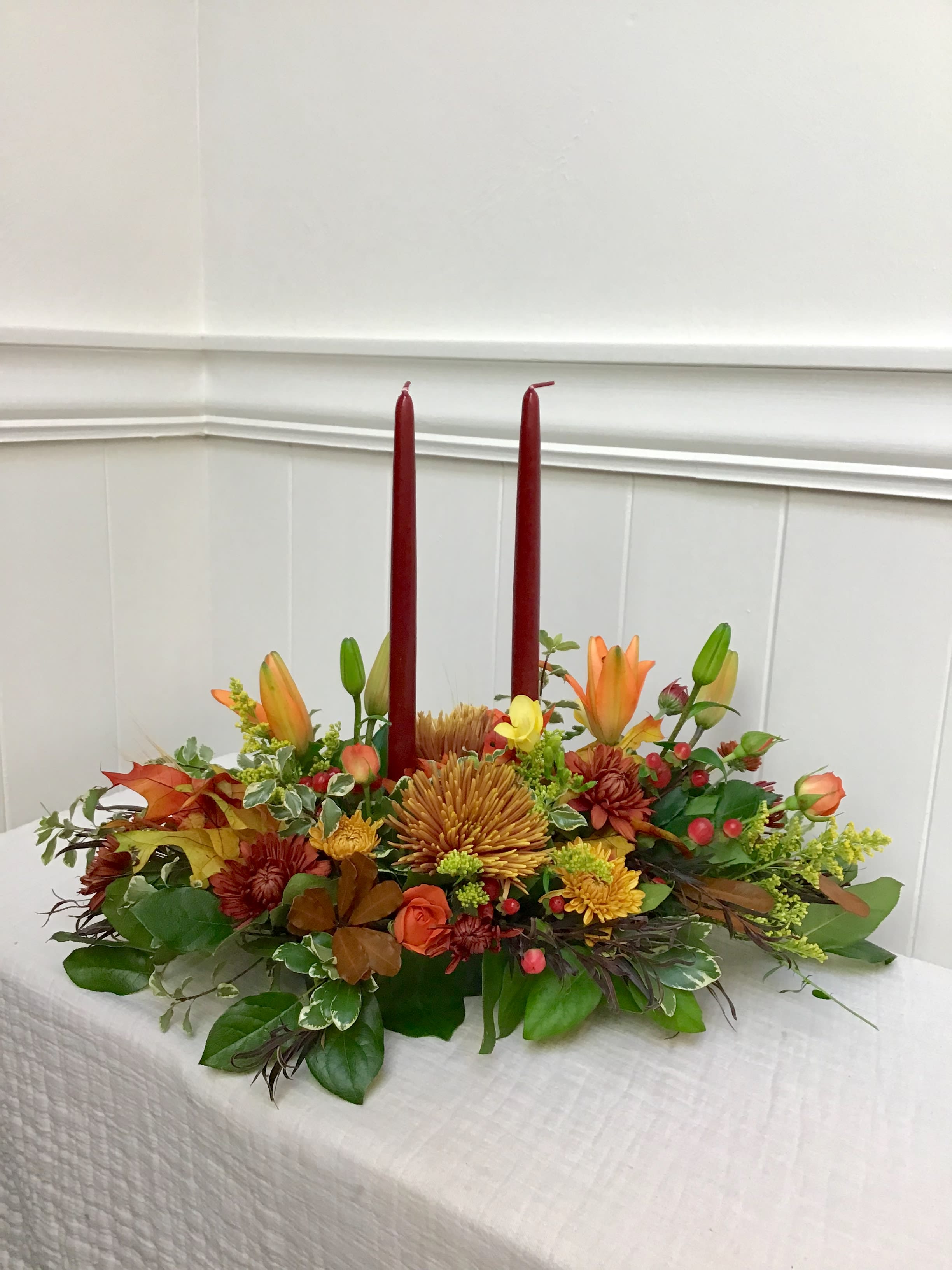 Giving Thanks Giving Thanks - This beautiful fall centerpiece makes any table ready to host Thanksgiving dinner. It is also a great gift to your host, a classy "Thanks".