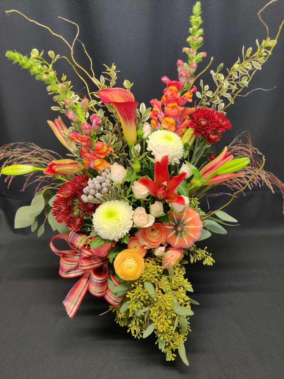 Autumn spice medium premium mix Autumn spice medium premium mix - Best birthday assortment of Autumn flowers. Packed with color and spice. Assortment will vary.