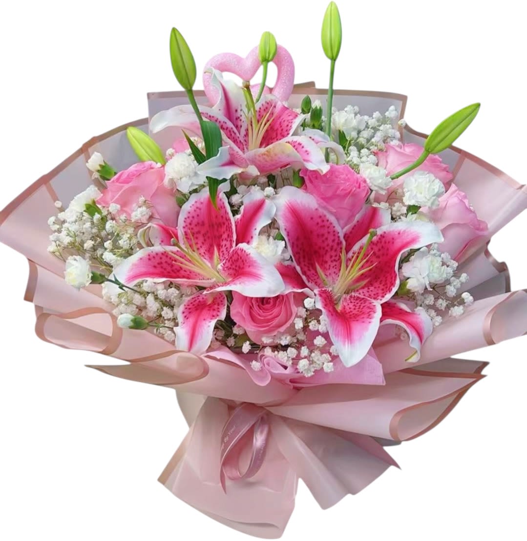 Forever in Pink - Our flower have Fresh Floral Foam, no need vase no need add water ,floral foam can help extend the life of your fresh floral flowers . Don’t unwrap it .