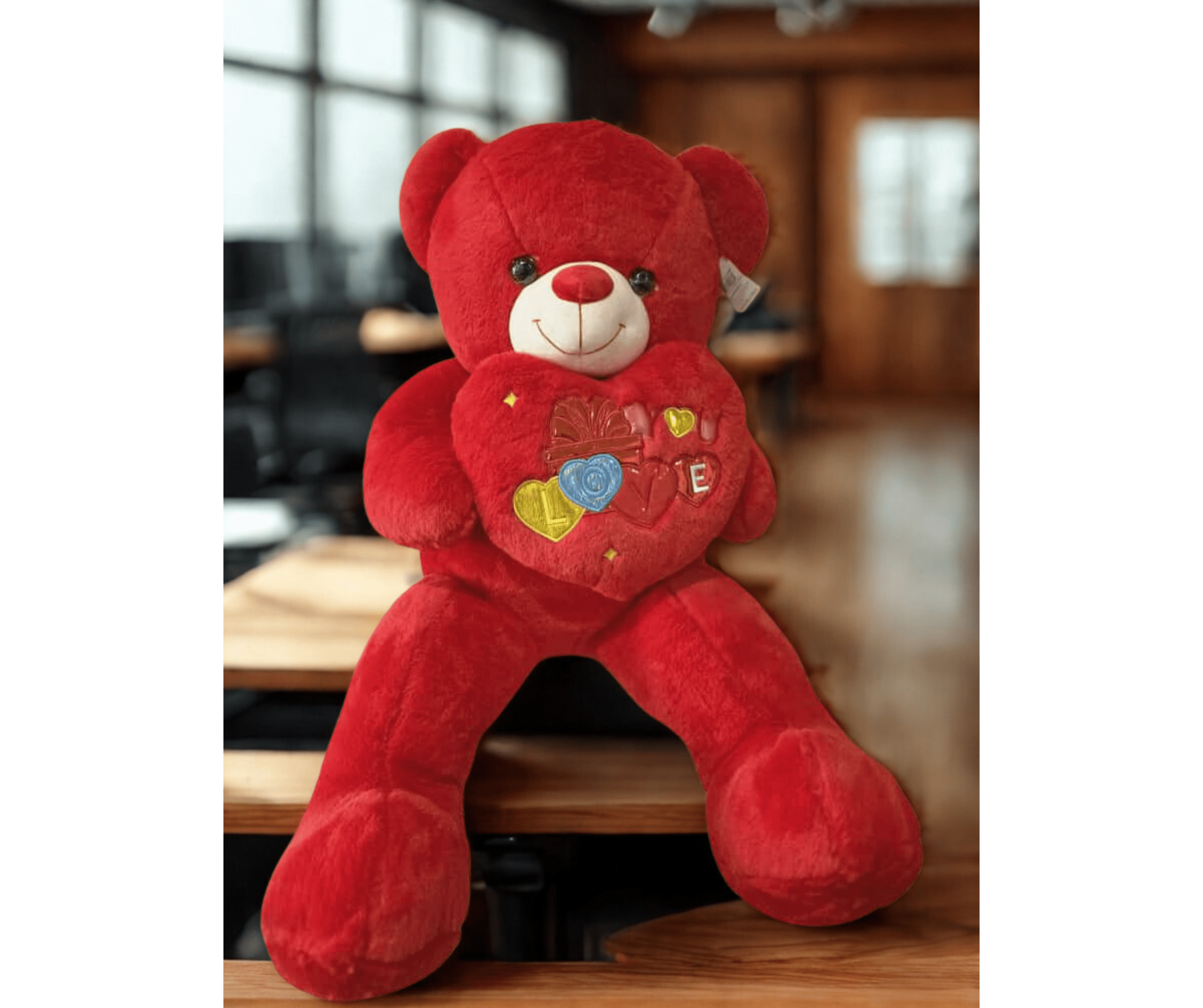 TEDDY BEAR (35") TEDDY BEAR (35") - STUFFED ANIMALS, BEARS COLOR RED 35 Inch.