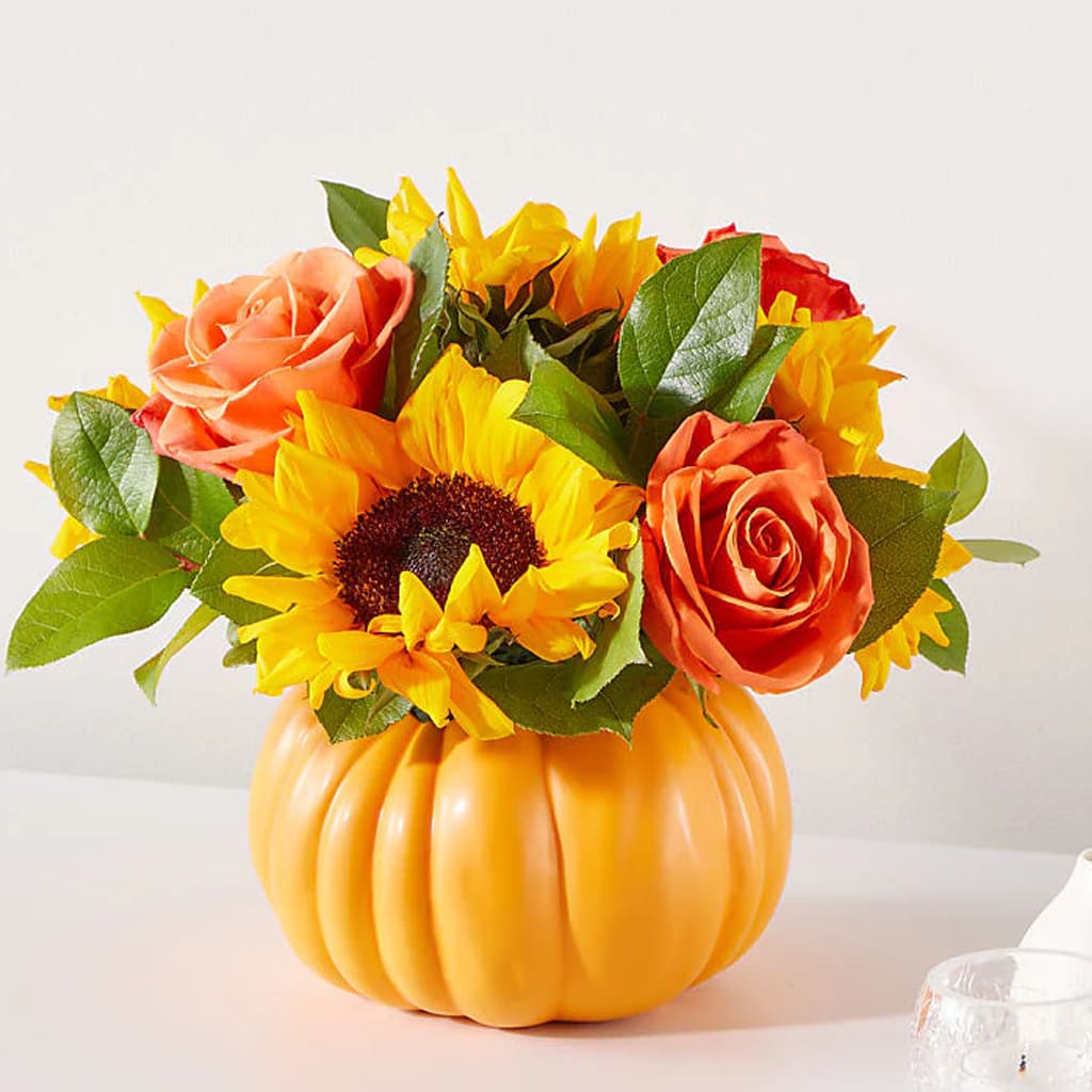 Pumpkin Dream Bouquet Pumpkin Dream Bouquet - A beautiful bouquet plucked straight from the pumpkin patch. Approximately 9"H x 12"W.
