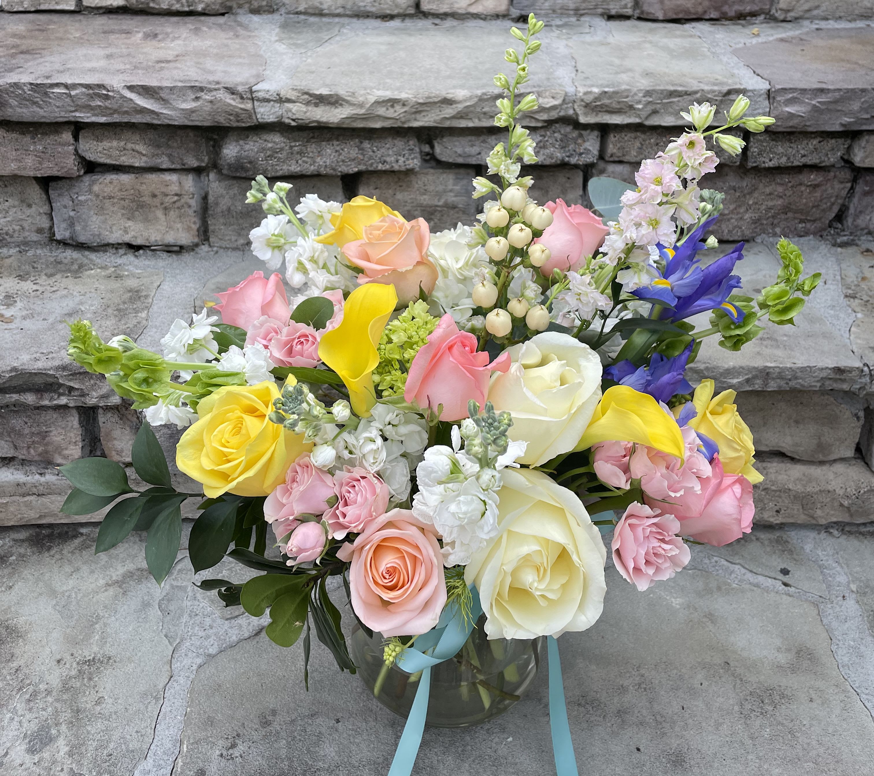 Springtime Springtime - Spring's here with this bouquet with seasonal flowers and soft yet bright colors