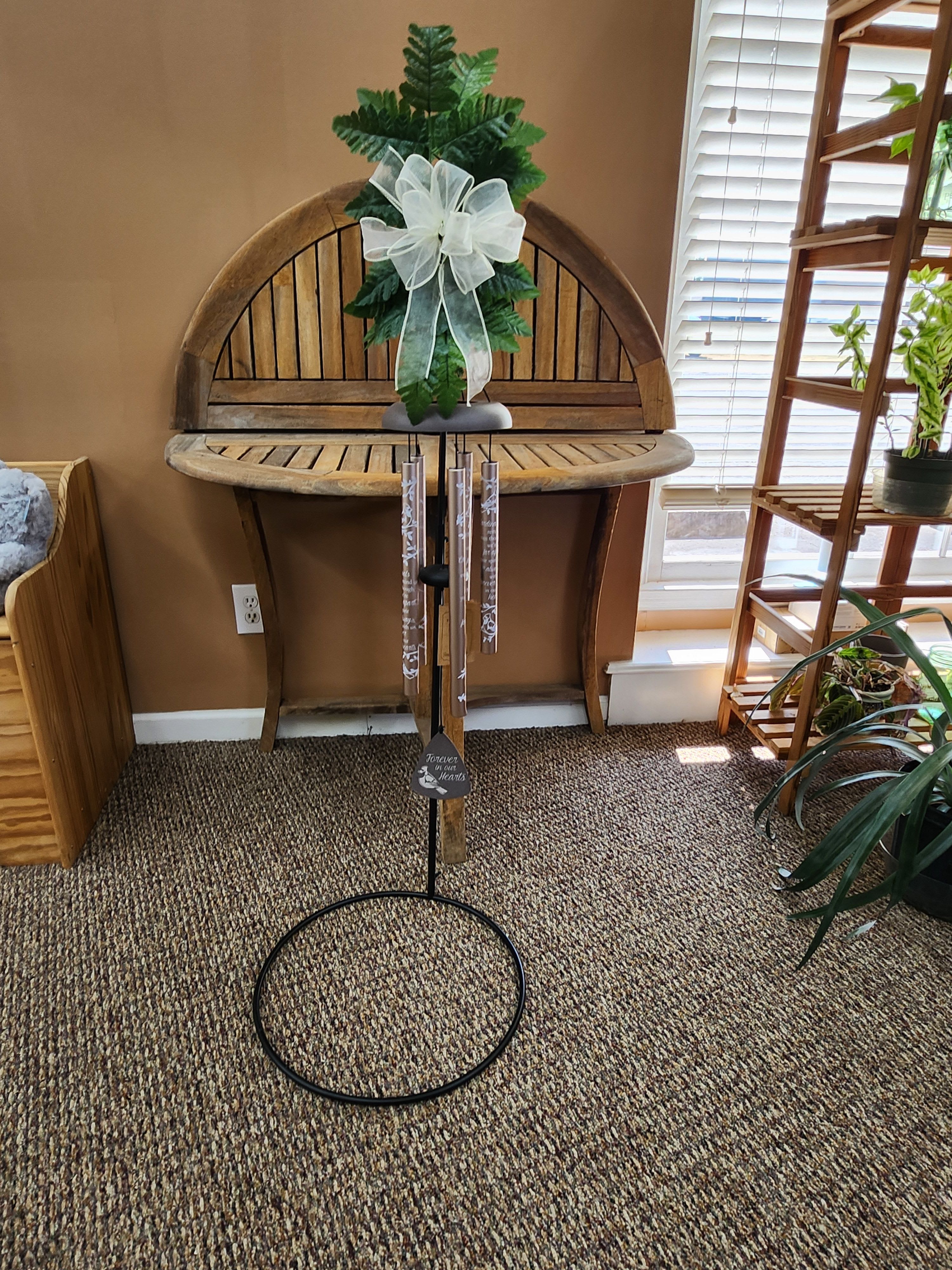 In Our Hearts Wind Chime Silhouette In Our Hearts Wind Chime Silhouette - 30" Wind Chime On Stand