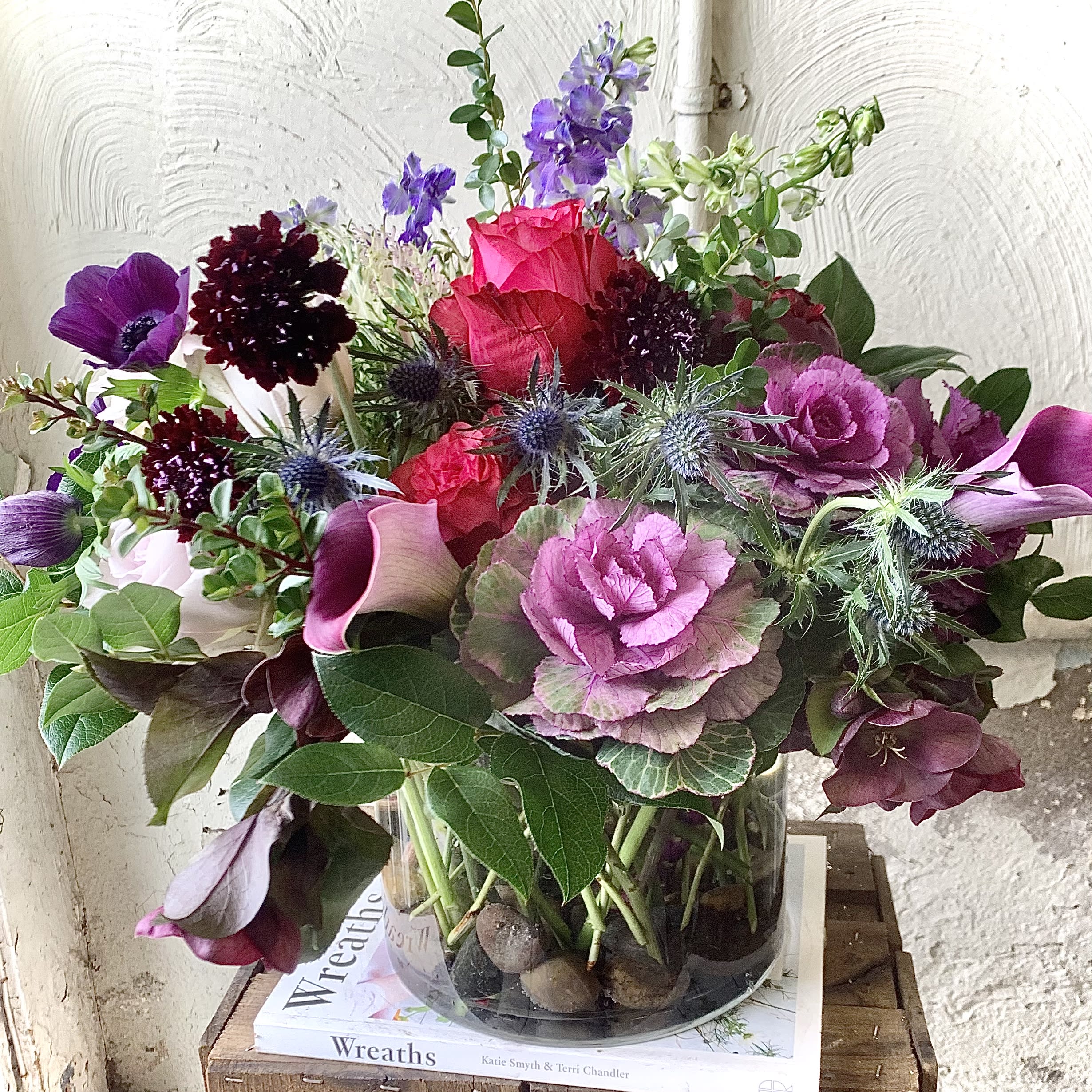 Twilight - Deep tones of burgundy, purples, magentas with seasonal accents to capture 