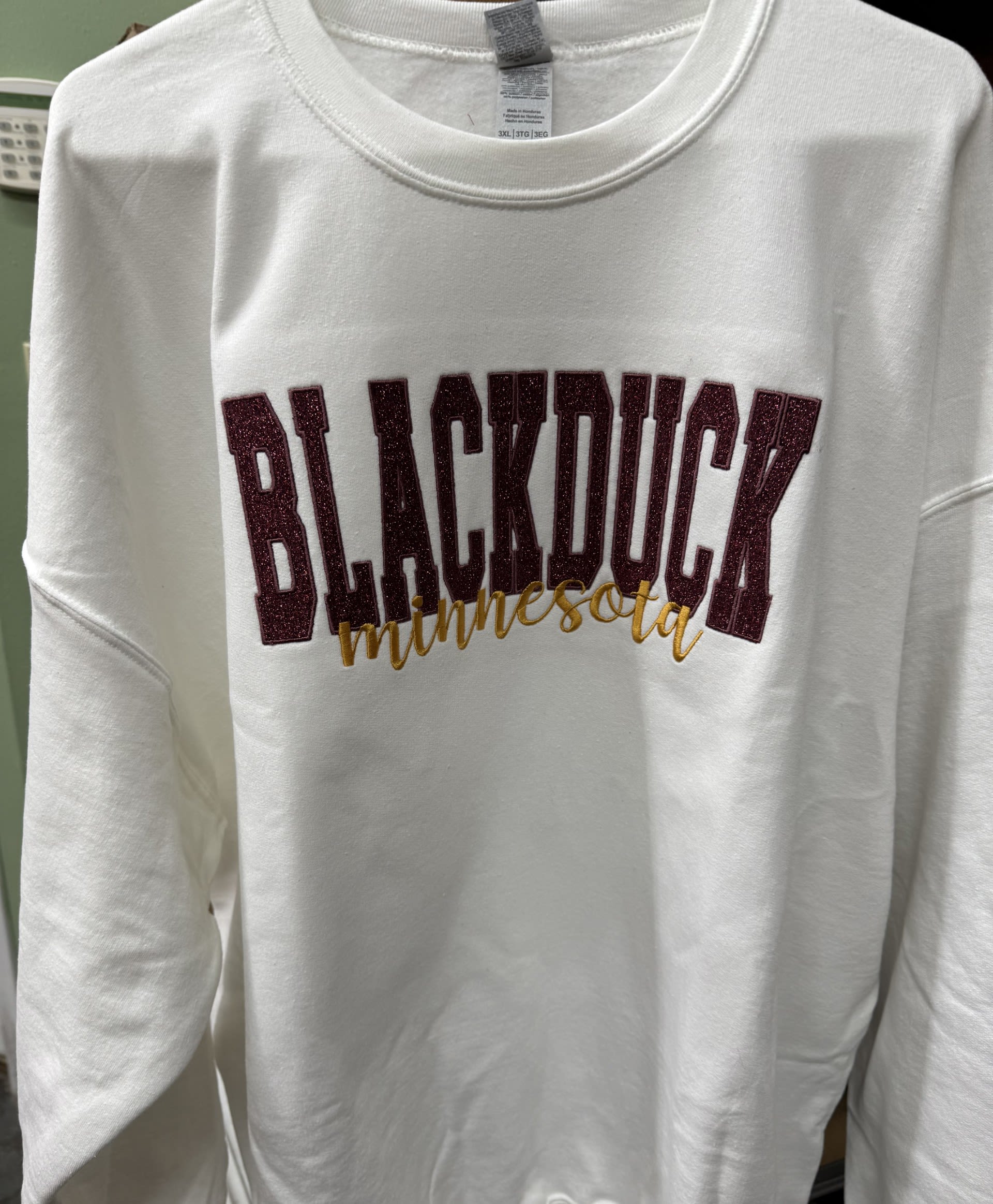 Blackduck Crew Sweatshirt - White - Locally crafted crewneck sweatshirt in white. Please call for size availability.