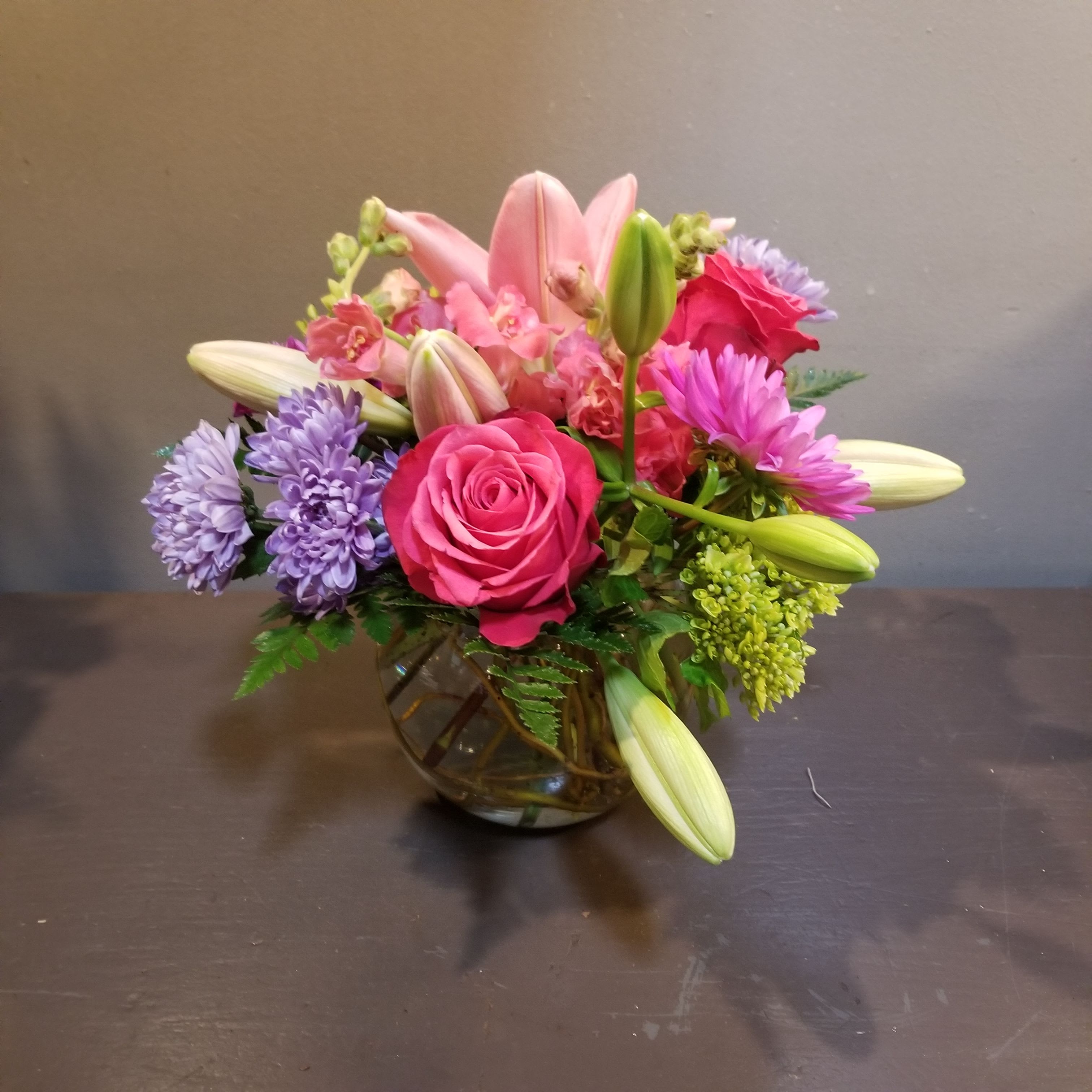 Petite Garden Vase - for Hope Chest Petite Garden Vase - for Hope Chest - October is not just for pumpkin spice lattes!! Do some good with your floral purchase this month: proceeds from every BePink! bouquet purchased in October will be donated to Hope Chest for Breast Cancer - making an immediate impact on the lives of Minnesota breast cancer patients by providing financial support in as little as 2-3 days time from the patients request for assistance.  Measures approx. 11"Tx11"W and arrives in a glass vase.