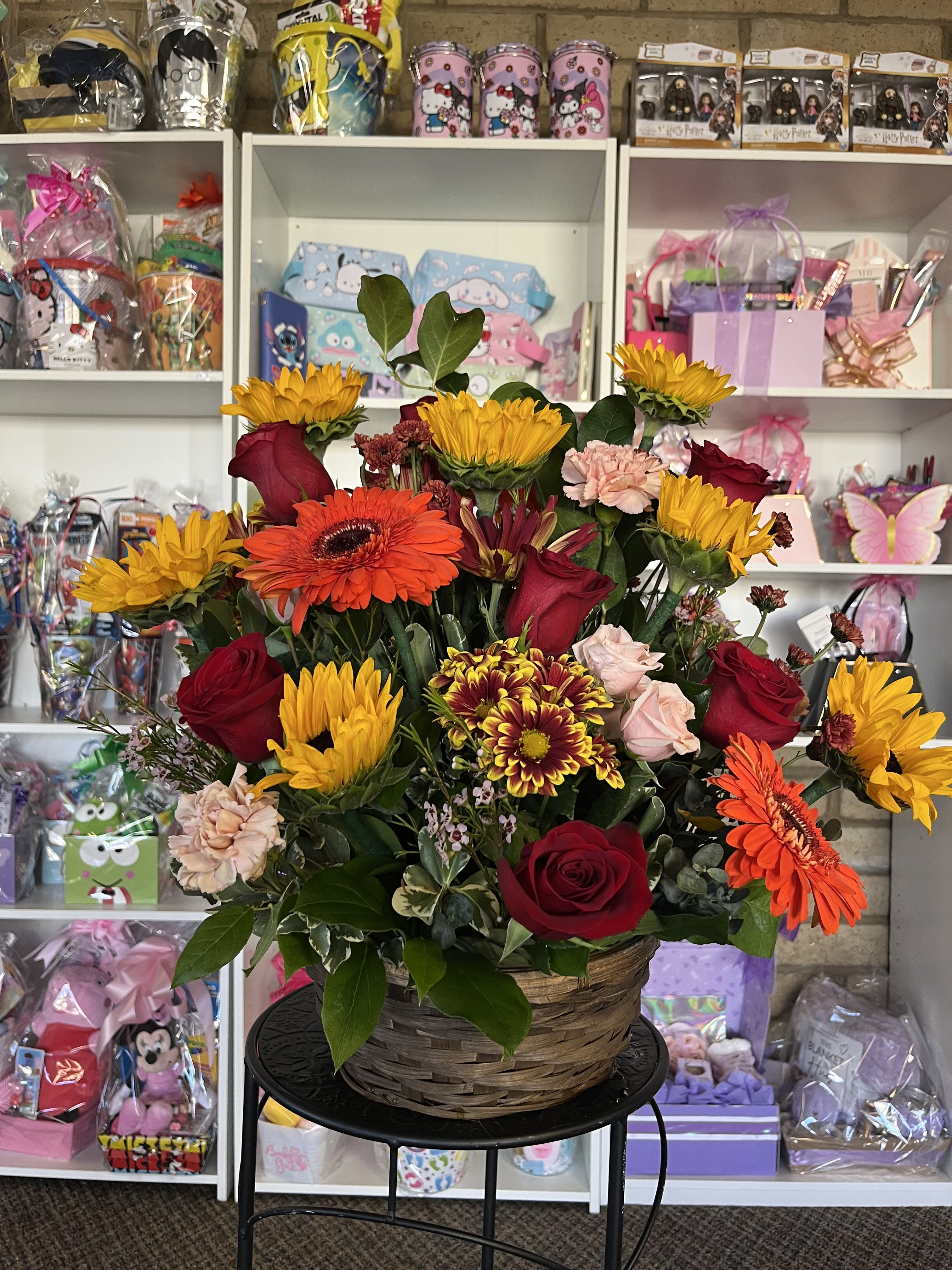 Bloom Floral Basket  - Fall floral in basket large size 