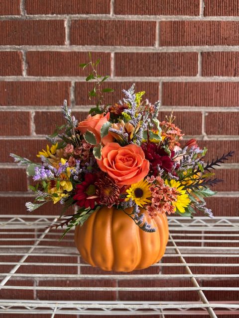 Lil Punkin - This sweet small keepsake is such a treasure.  Enjoy it with fresh fall flowers and then you can enjoy this &quot;lil punkin&quot; year after year. 