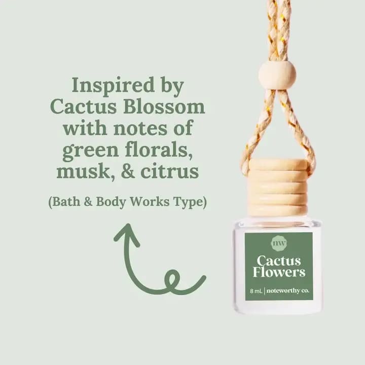 CAR DIFFUSER - CACTUS FLOWERS - Perfect for keeping your car smelling fresh!