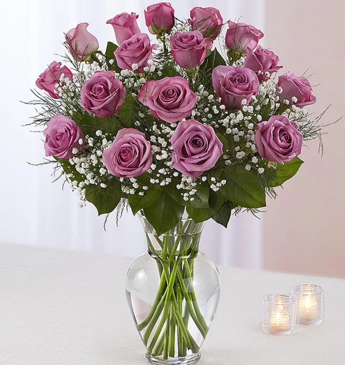 ROSE ELEGANCE LAVANDER - Enchantment and fascination, Lavender roses represent admiration and charm for someone special, making them ideal for expressing that you are completely captivated by them.