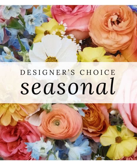 Designers Choice - Product Information Let our designers create a seasonally inspired arrangement in the color palette of their choosing. Artfully designed and placed in a midsize vase and finished off with our signature house ribbon. This is the perfect way to say Happy Birthday, Get Well, Thinking of You, Congratulations, or Just Because You Are So Special!  Note: The signature of a Sellwood Flower Company arrangement is that no two are alike so each and every bouquet is bespoke and truly unique. Please check out our Instagram feed for examples of or work.  