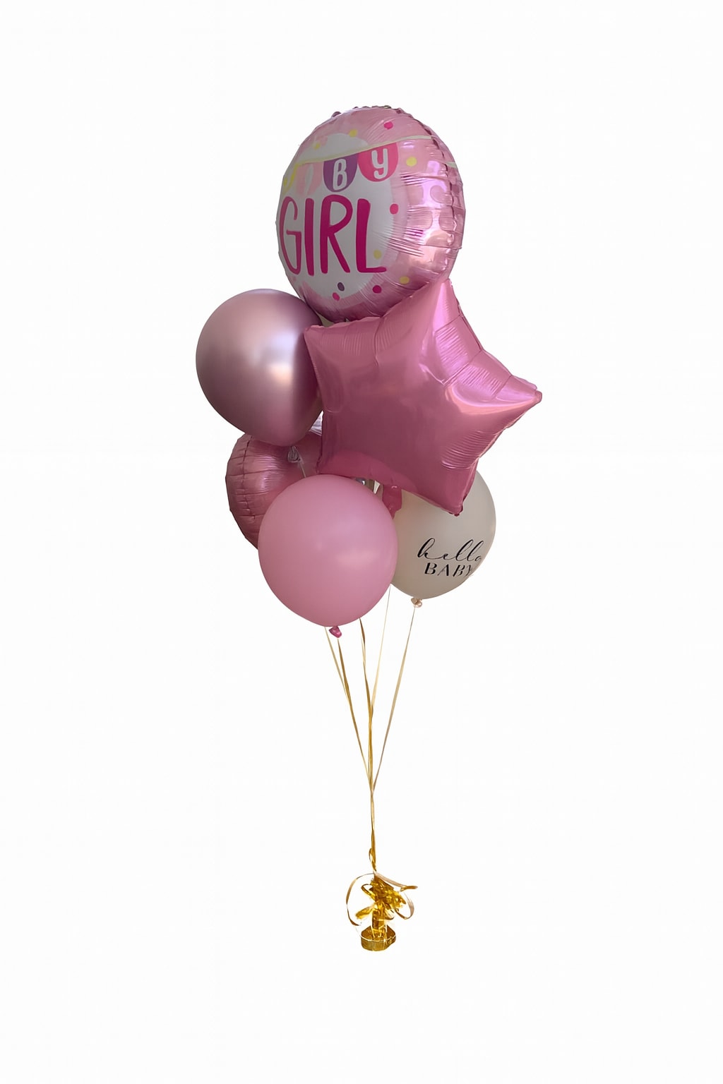 Baby Girl Balloon Arrangement - Baby Girl Balloon Arrangement