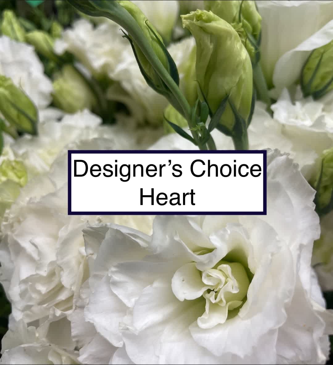 Designer's Choice Heart - Didn't see a color theme you liked on our Heart section? Let us know what colors you would like and we'll create a new design for you. Flowers will be seasonal and fresh; Design is up to the designers in this case. Trust them, they are the best in LA.    We include easel, printed banner and delivery (some fees may apply). An additional banner can be added for $15    Standard size is 30'', deluxe is 36'', and premium is 42''.