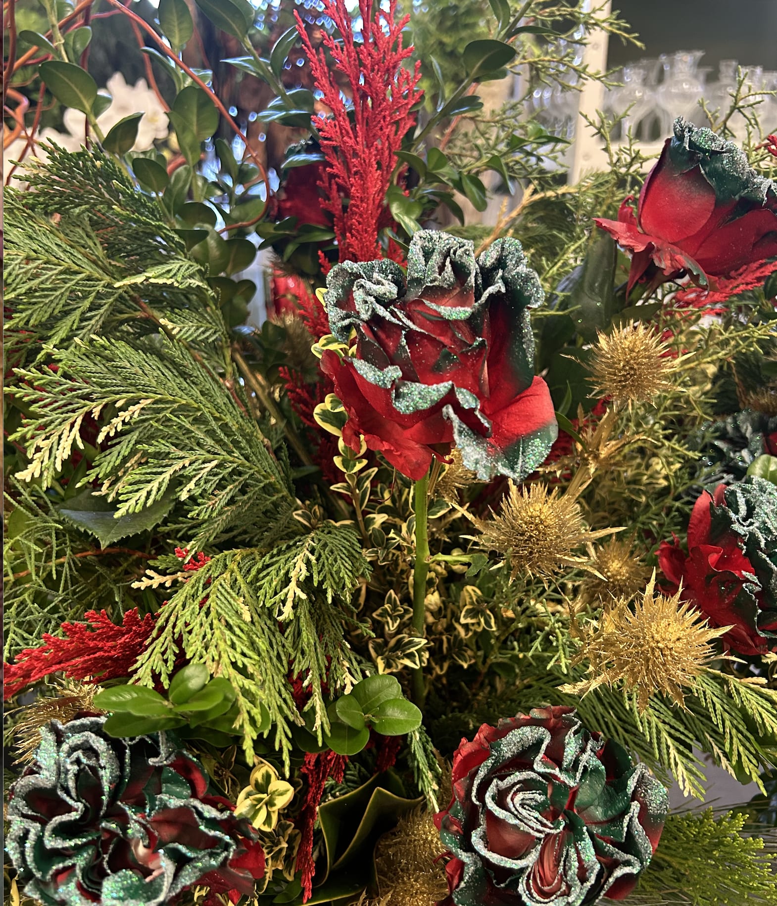 Holiday Centerpiece Designers Choice - You tell us the size of your table and we will make a custom centerpiece 