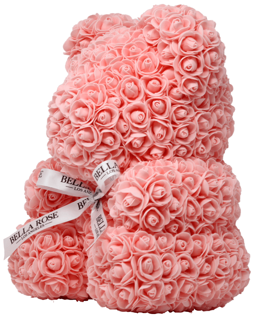  Rose Bear in Gift Box – Peach -  Rose Bear in Gift Box – Peach 16 in